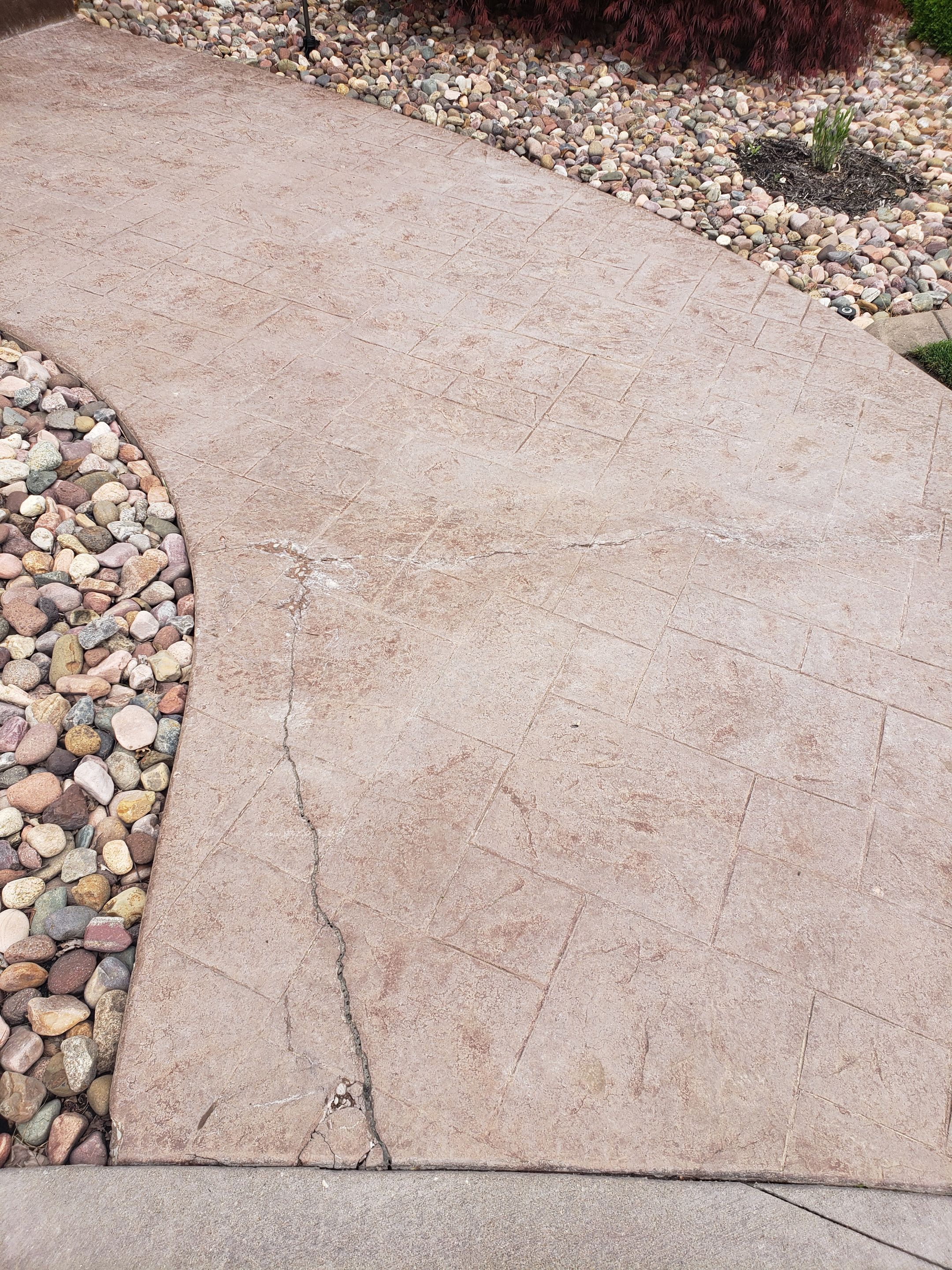 Lake Lotawana -- Front Walkway and Back Patio Tuscan Overlay by Big Red Decorative Concrete, LLC