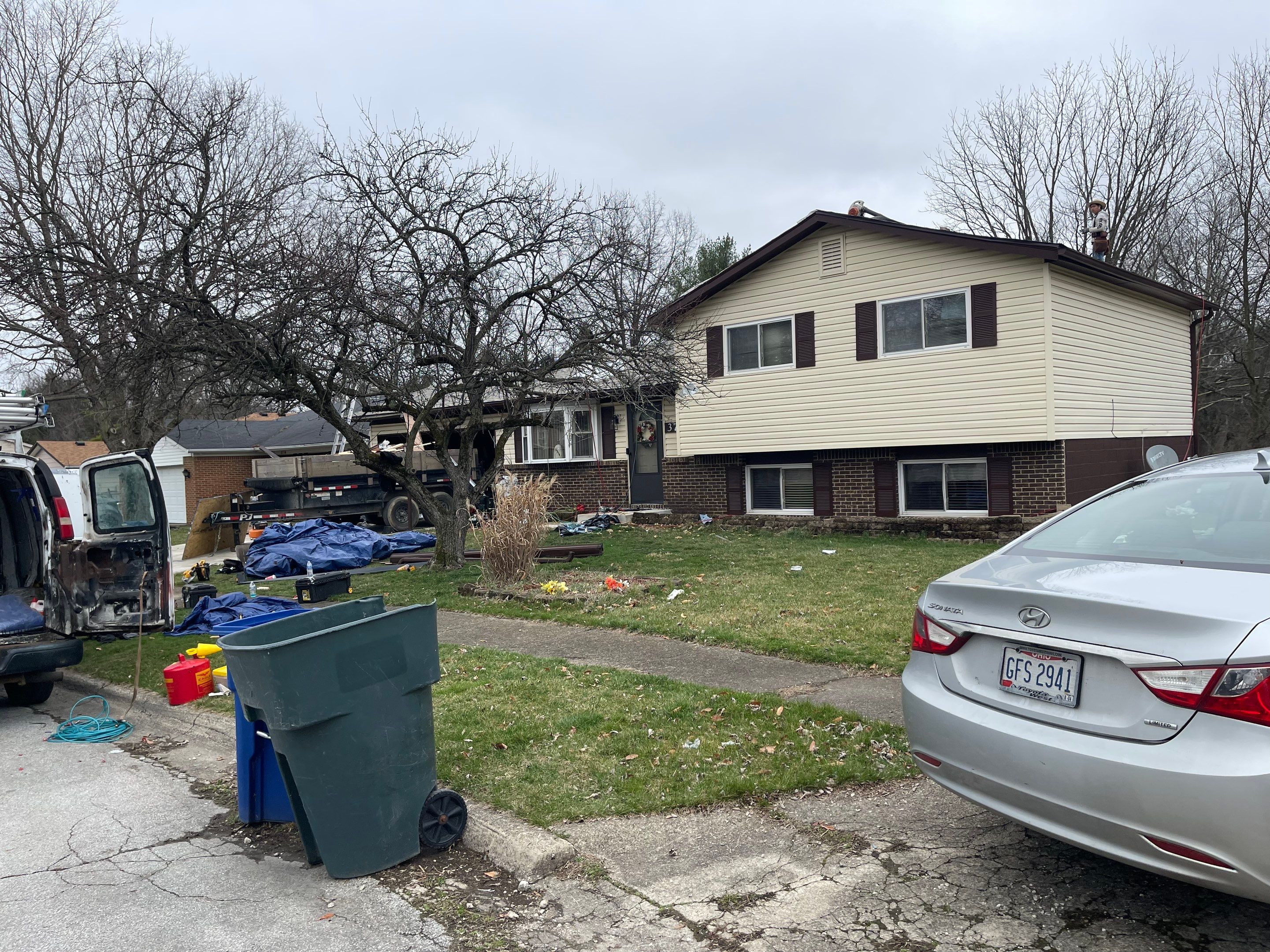 Residential Roofing Installation using IKO dimensional shingles by SOS Home Ohio 
