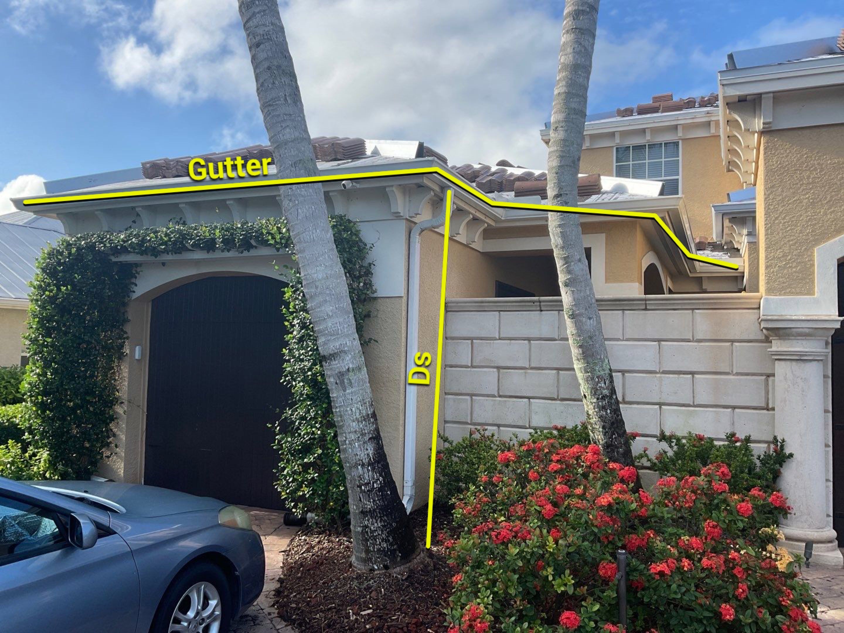 6 Inch Seamless Gutters using White Gutters and Downspouts in Fort Myers FL by Gutter Professors