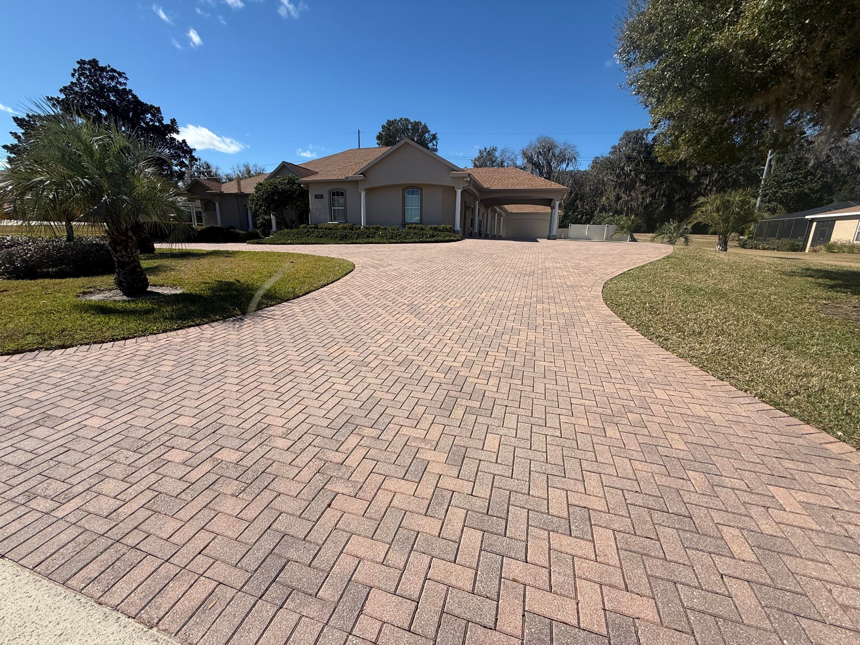 Brick Paver Sealing and Cleaning for Ocala Home and Pool Deck by Infinite Exteriors LLC