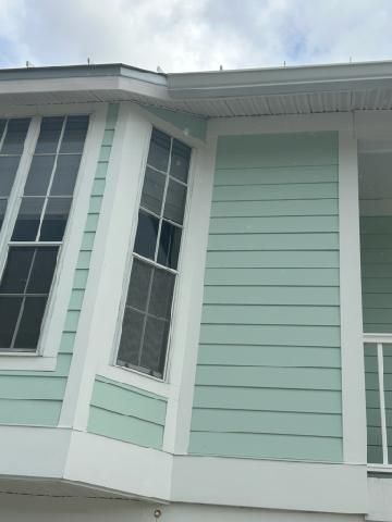 3x4 elbow Downspouts in Sanibel FL by Gutter Professors