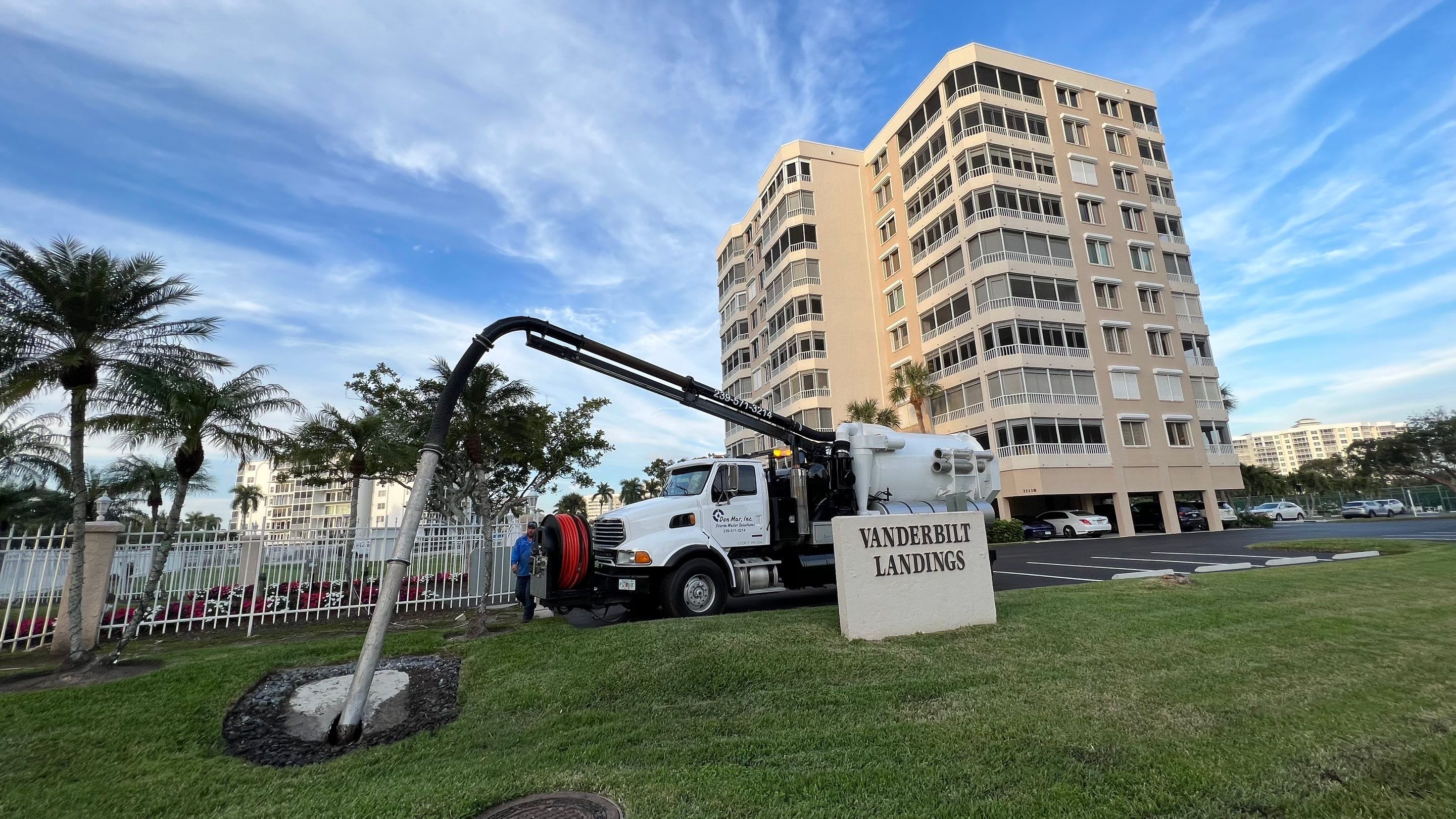 Condo Storm Water System Cleaning and Maintenance From Hurricane Ian by APS Power & Water