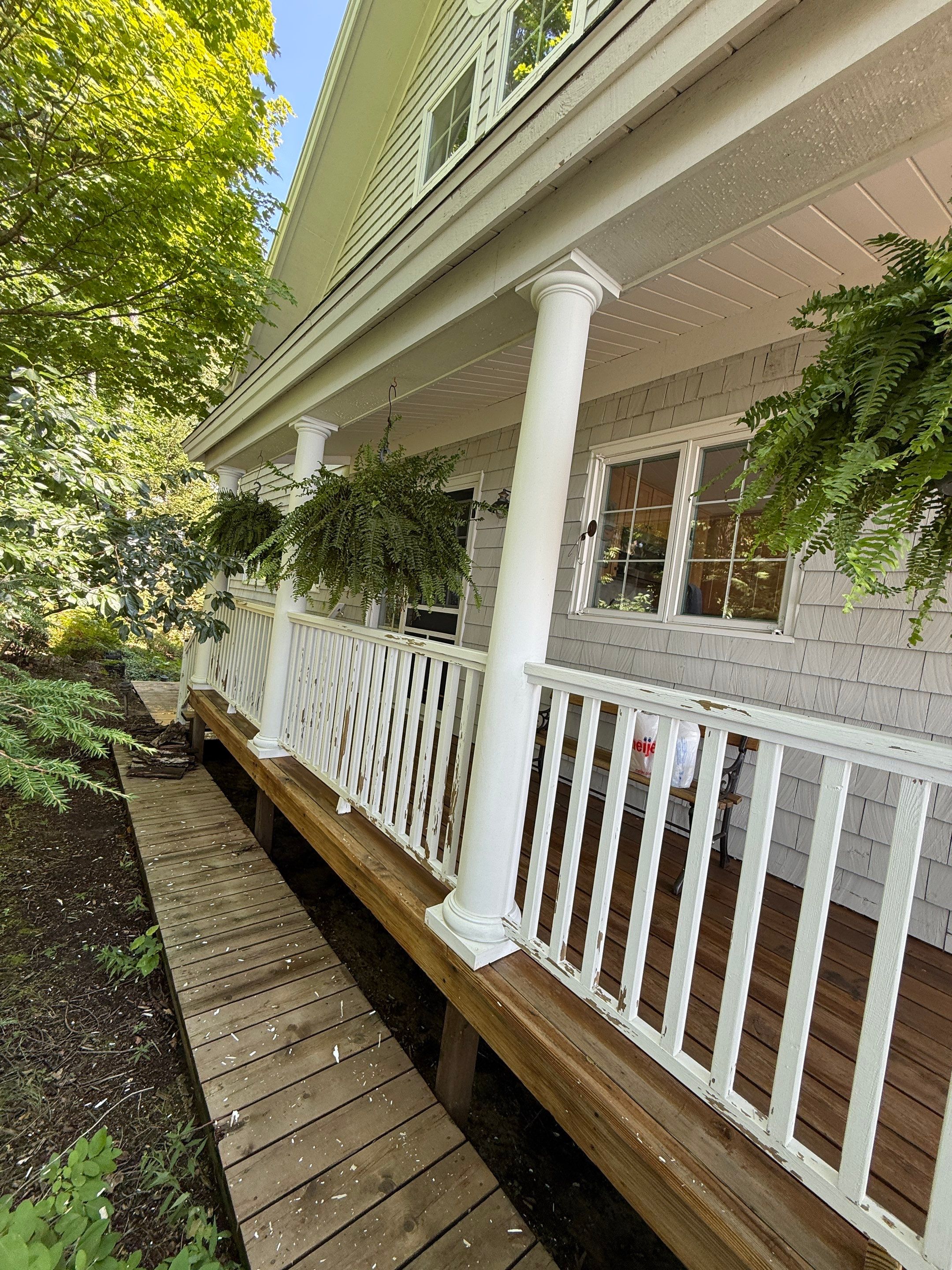 Lakefront Deck Pressure Washing, Exterior Wood Staining, and Painting in West Olive MI by Gordon Painting