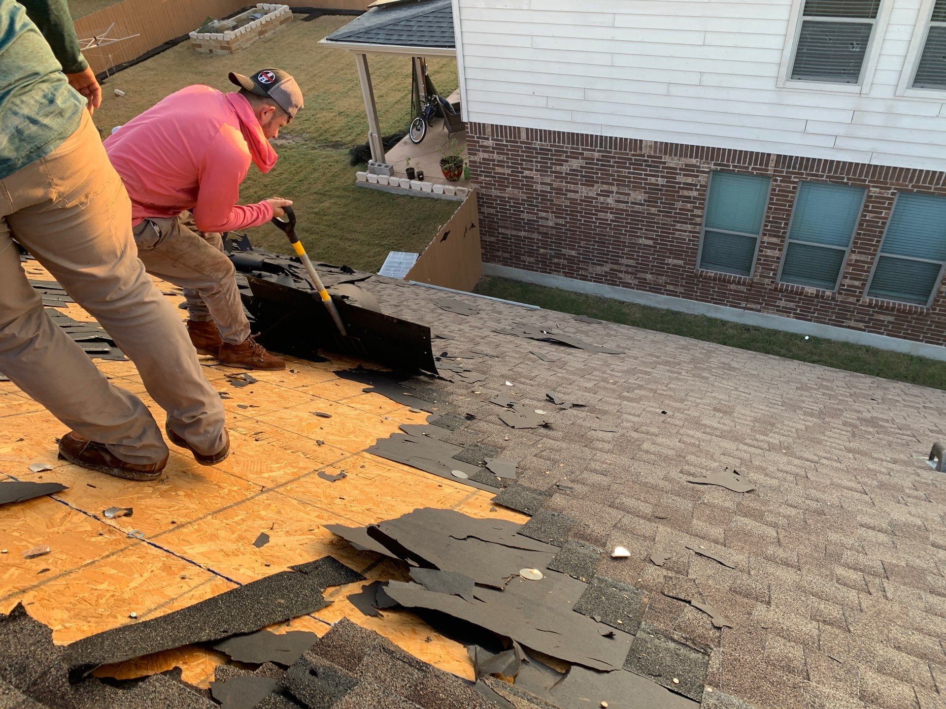 Hutto Residential Roofing Replacement with OSB Sheathing and Trim Repair by Caliber Restoration LLC