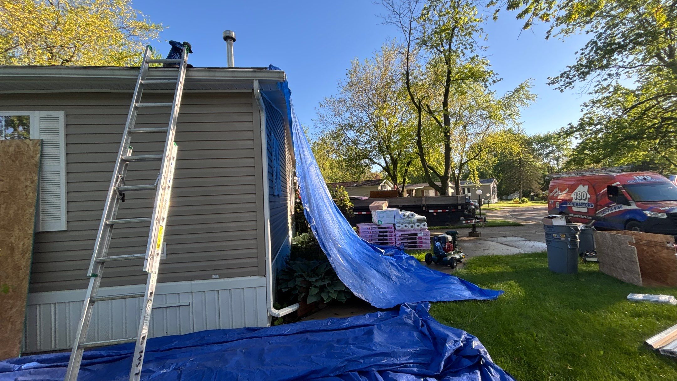 Roof Replacement using Owens Corning Brownwood by 180 Contractors