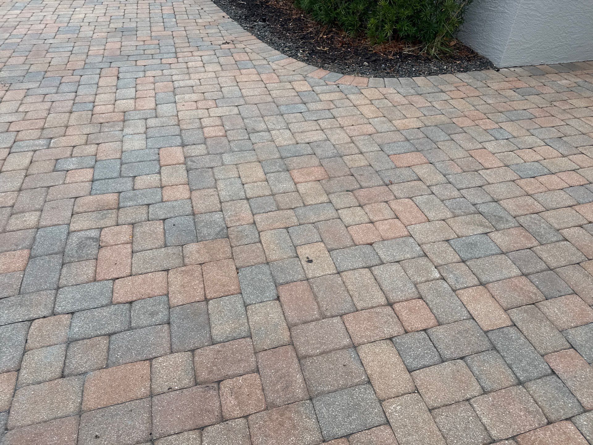 Oil & Tar Removal from Paver Driveway & Entryway by Sunshine AquaWash