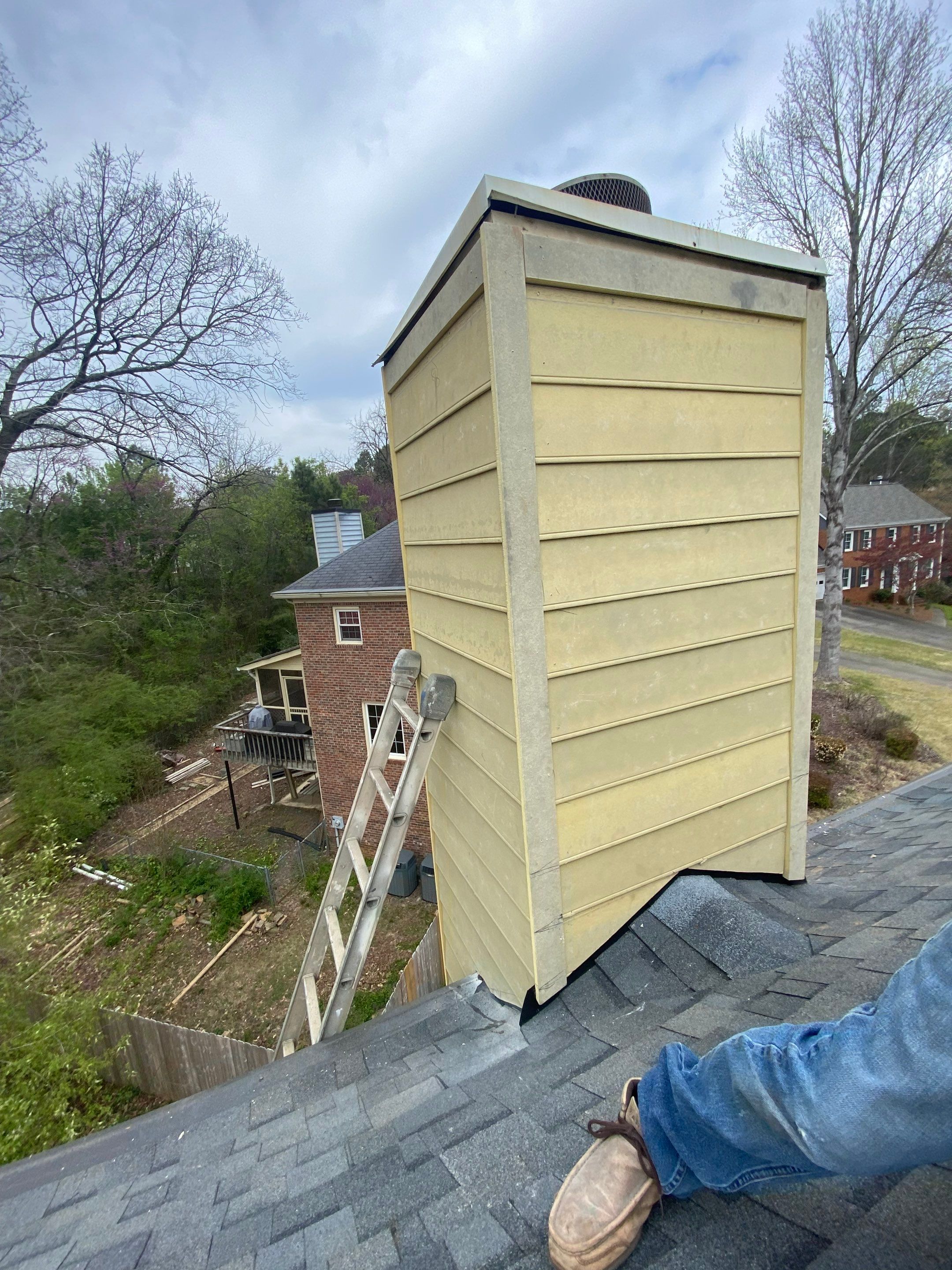 Chimney Chase Siding Repair and Weatherproofing in Roswell by Swift Home Renovations
