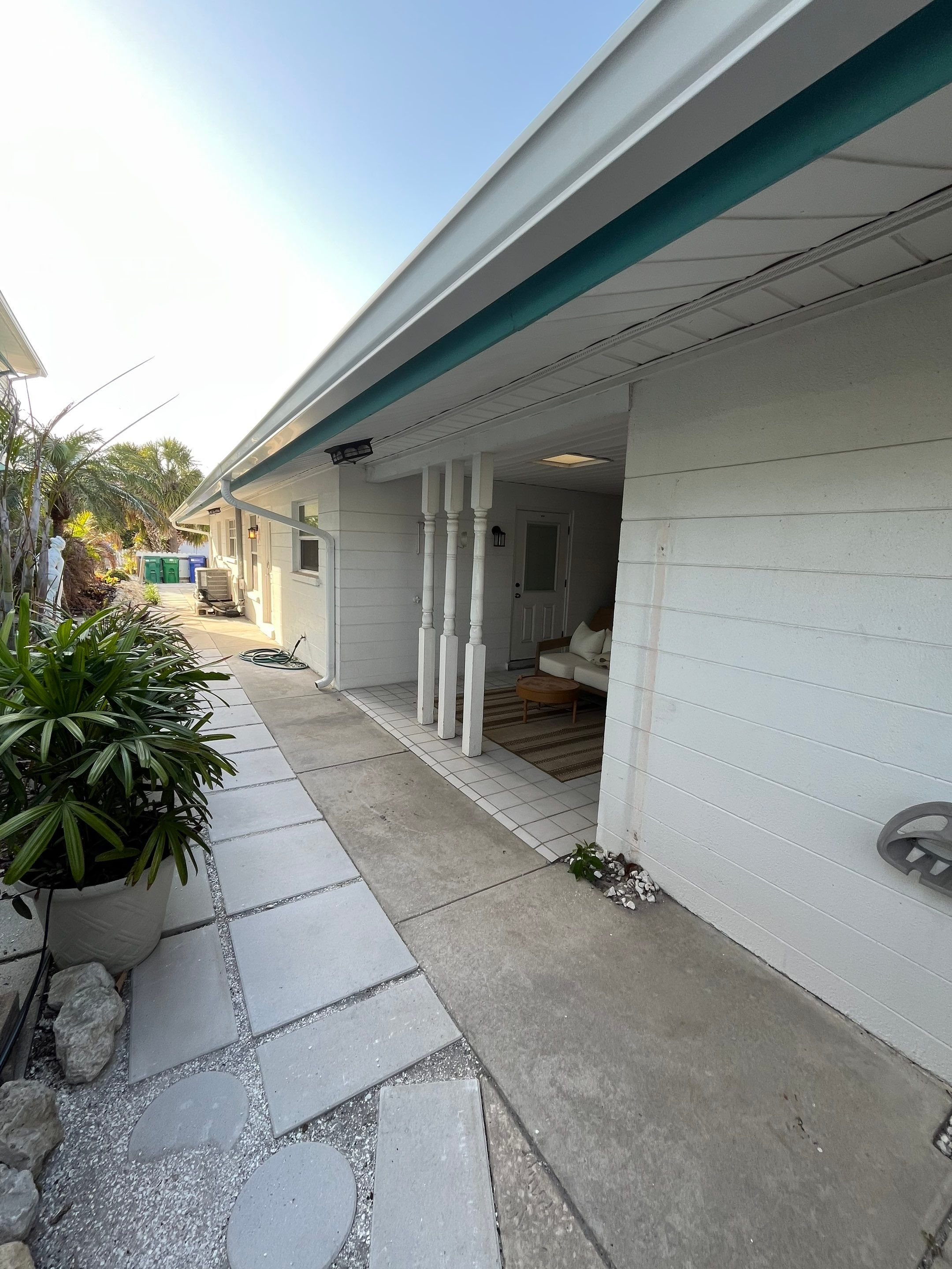 Splash Guard Gutter System and 7-inch Installation in Anna Maria FL by Gutter Professors
