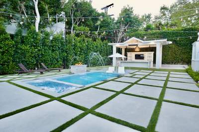 Complete Pool & Backyard Transformation, Pergola, Firepit, Deckwork