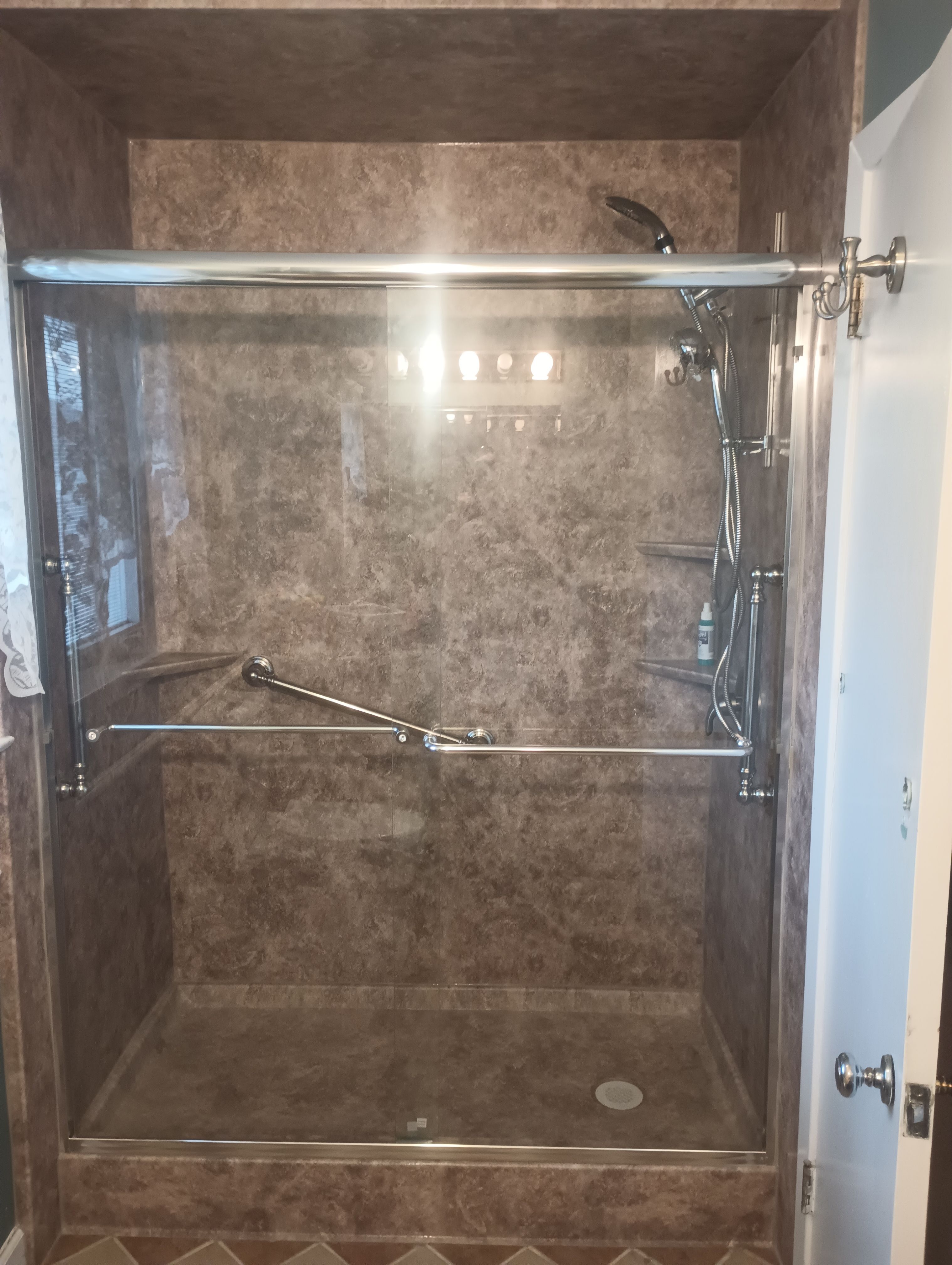 Tub to Shower Conversion using BCI Acrylic Shower System by Secure Construction Company Inc