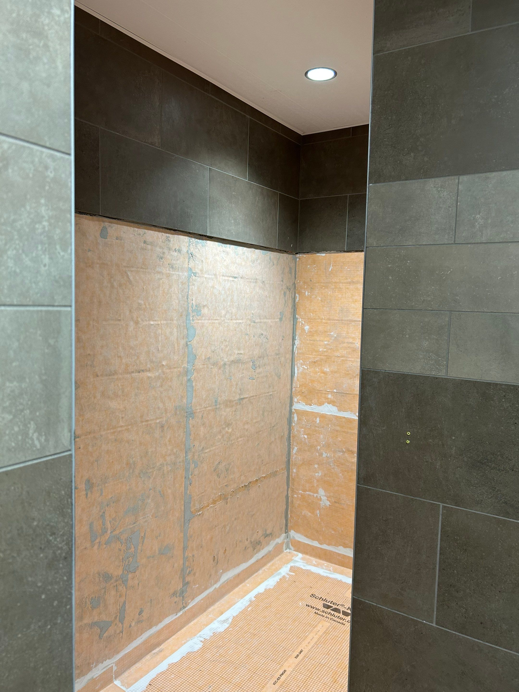 Trucking company showers by Footprints Floors of Nashville