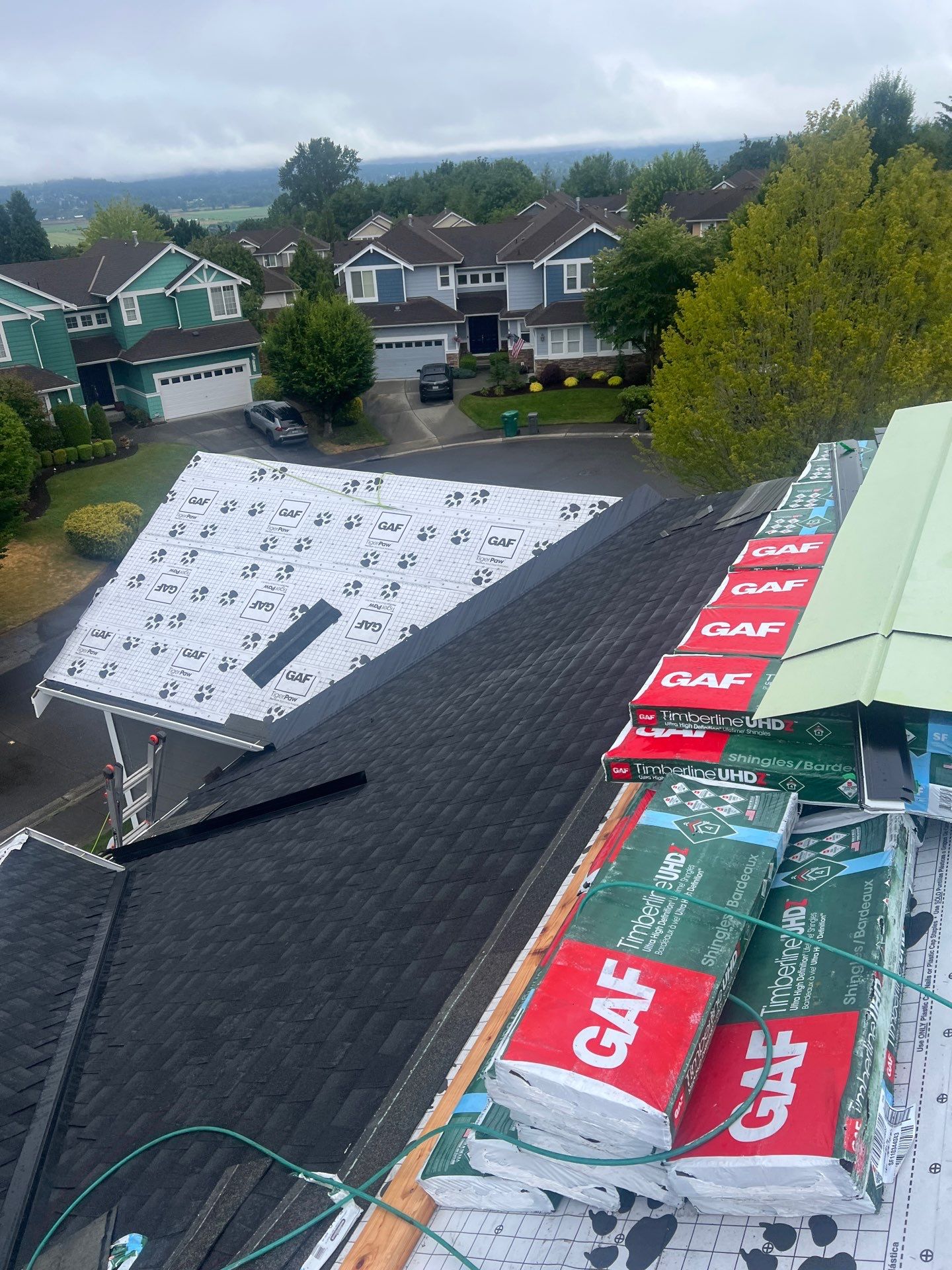 Residential Roofing Installation using GAF UHDZ Shingles by Roofing Formula LLC