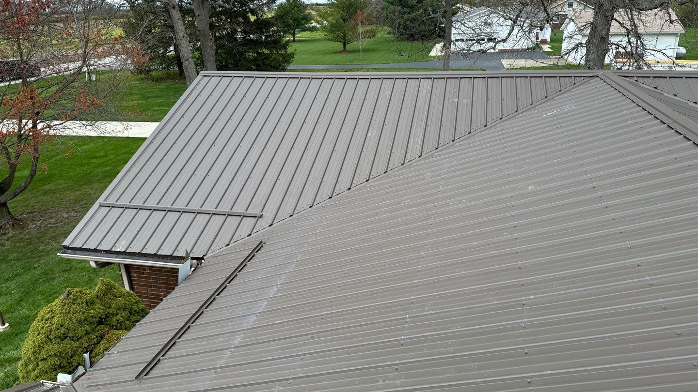 Residential Roofing Installation using Performance Panel Metal - Crinkle Bronze by RoofX 