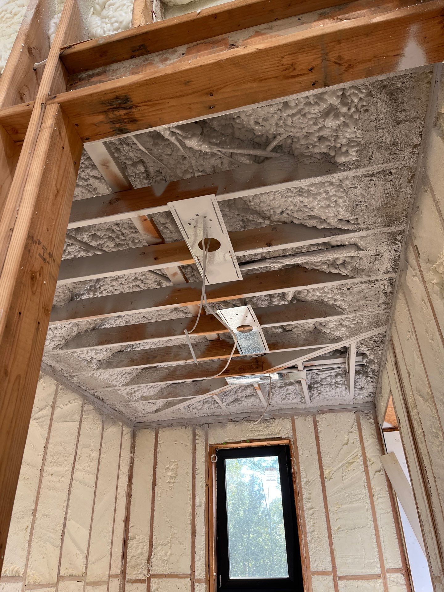 New Home Construction using open cell spray foam by NYS Foam & Energy