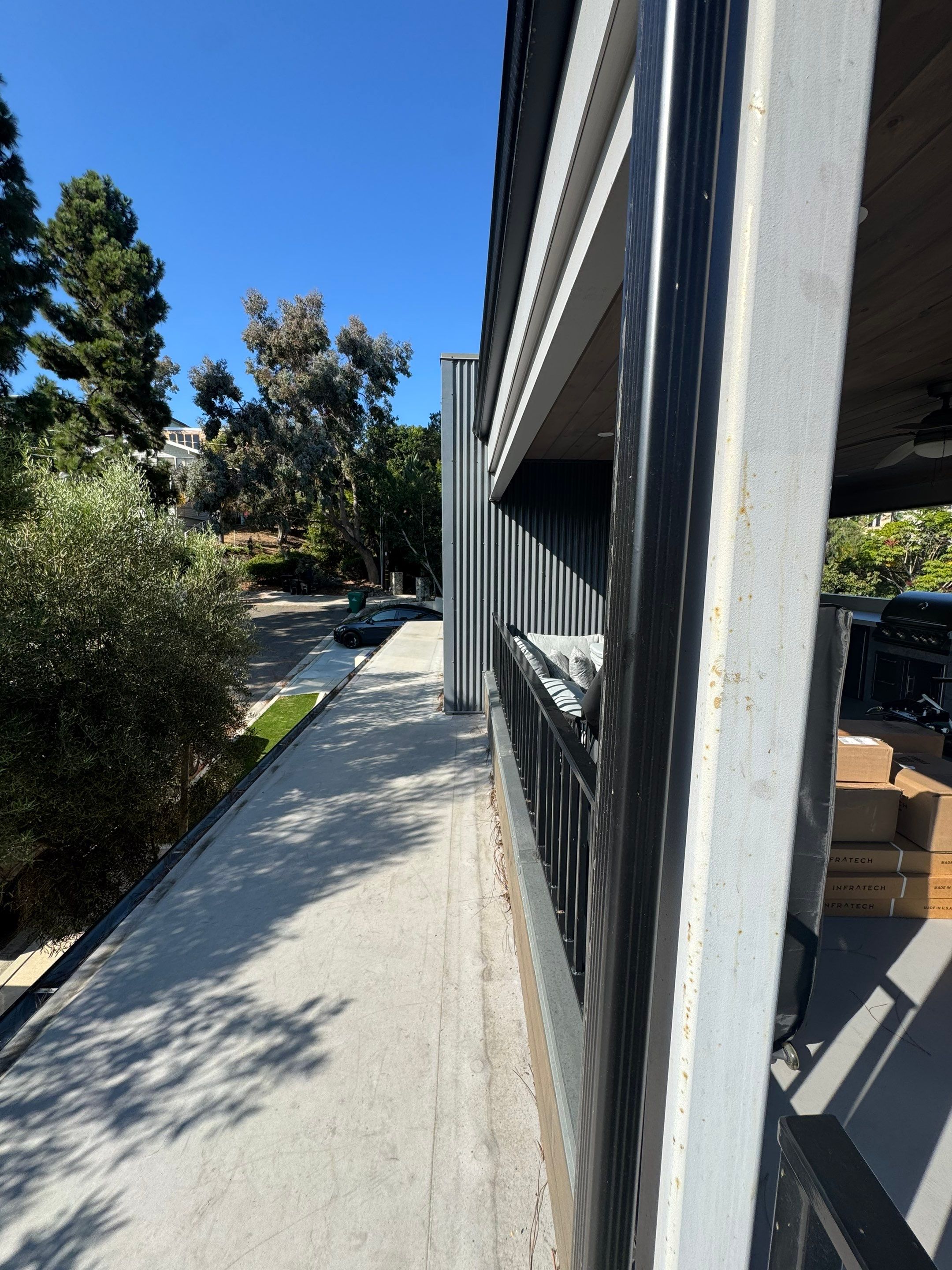 Custom Exterior Retractable Screen Installation in Point Loma by Q Blinds