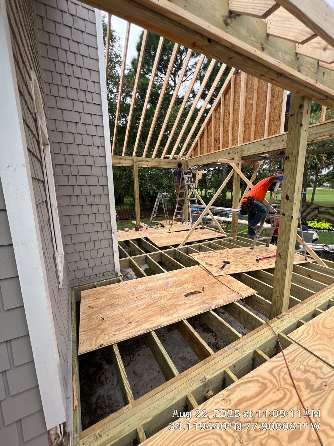 Back Porch Addition in Beau Rivage  by RGR Construction and Roofing, LLC
