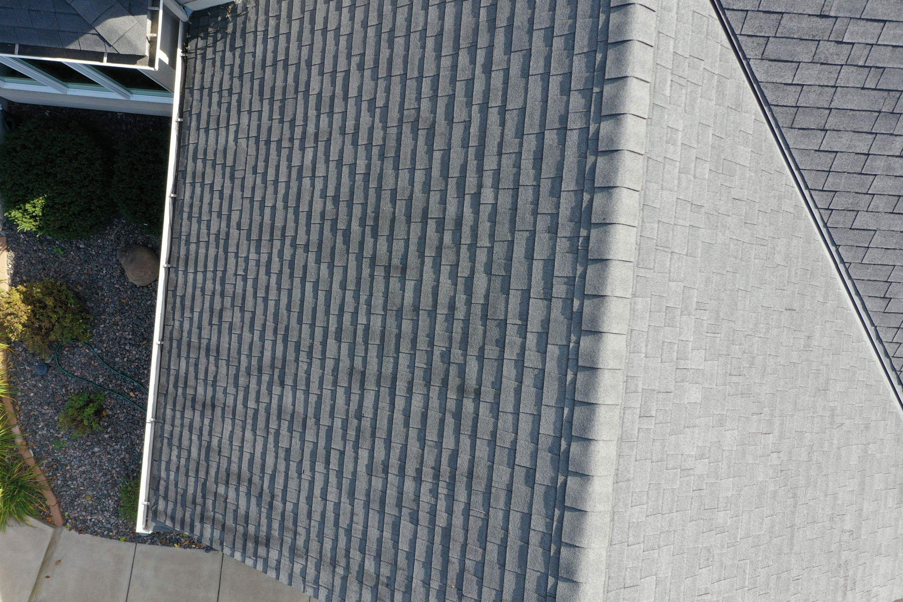 Residential Roofing Installation using Certainteed Landmark Moire Black by MODERN EXTERIOR SYSTEMS