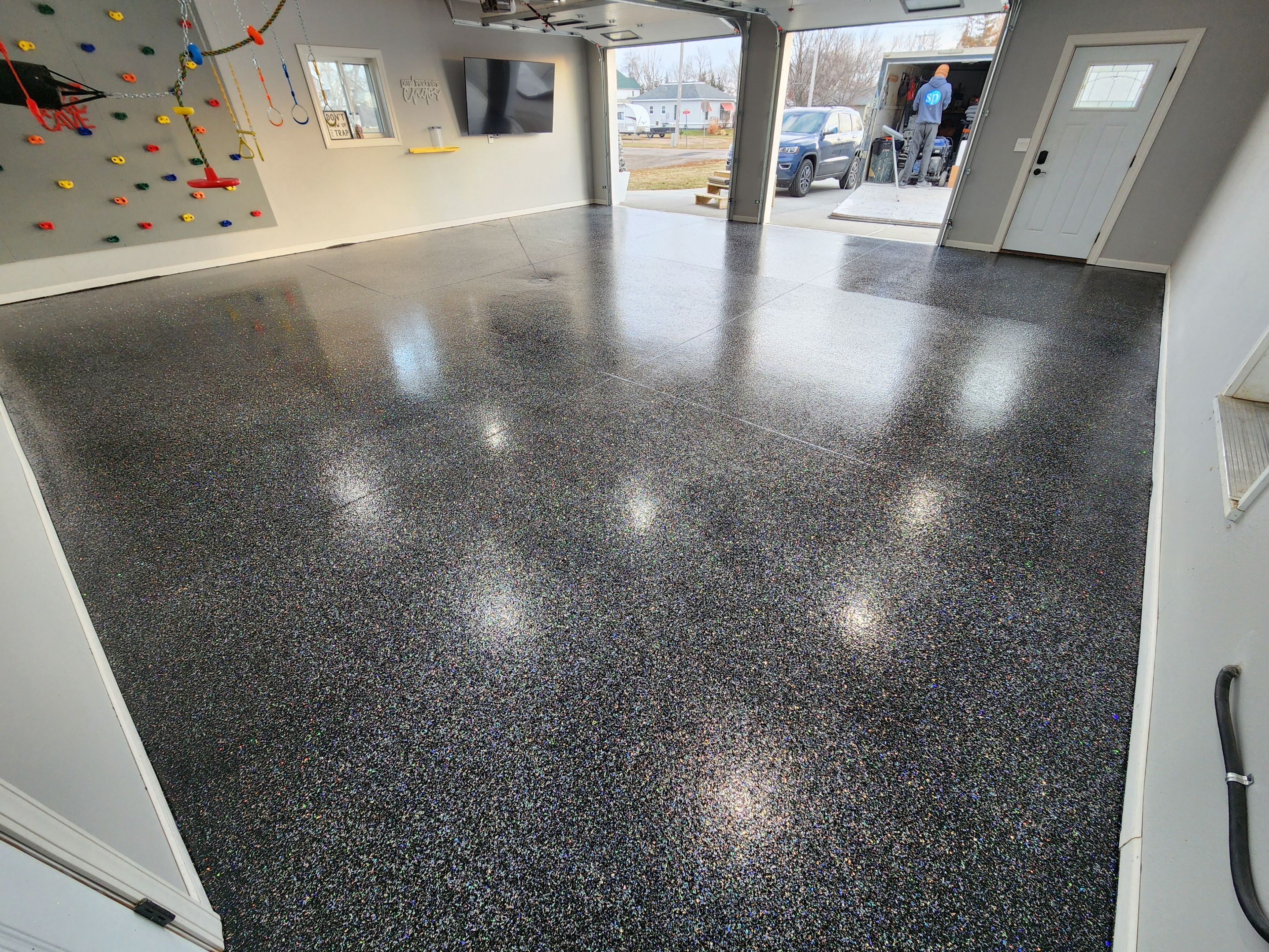 Garage using Glitter by Select Painting, Coatings & Garage Cabinets