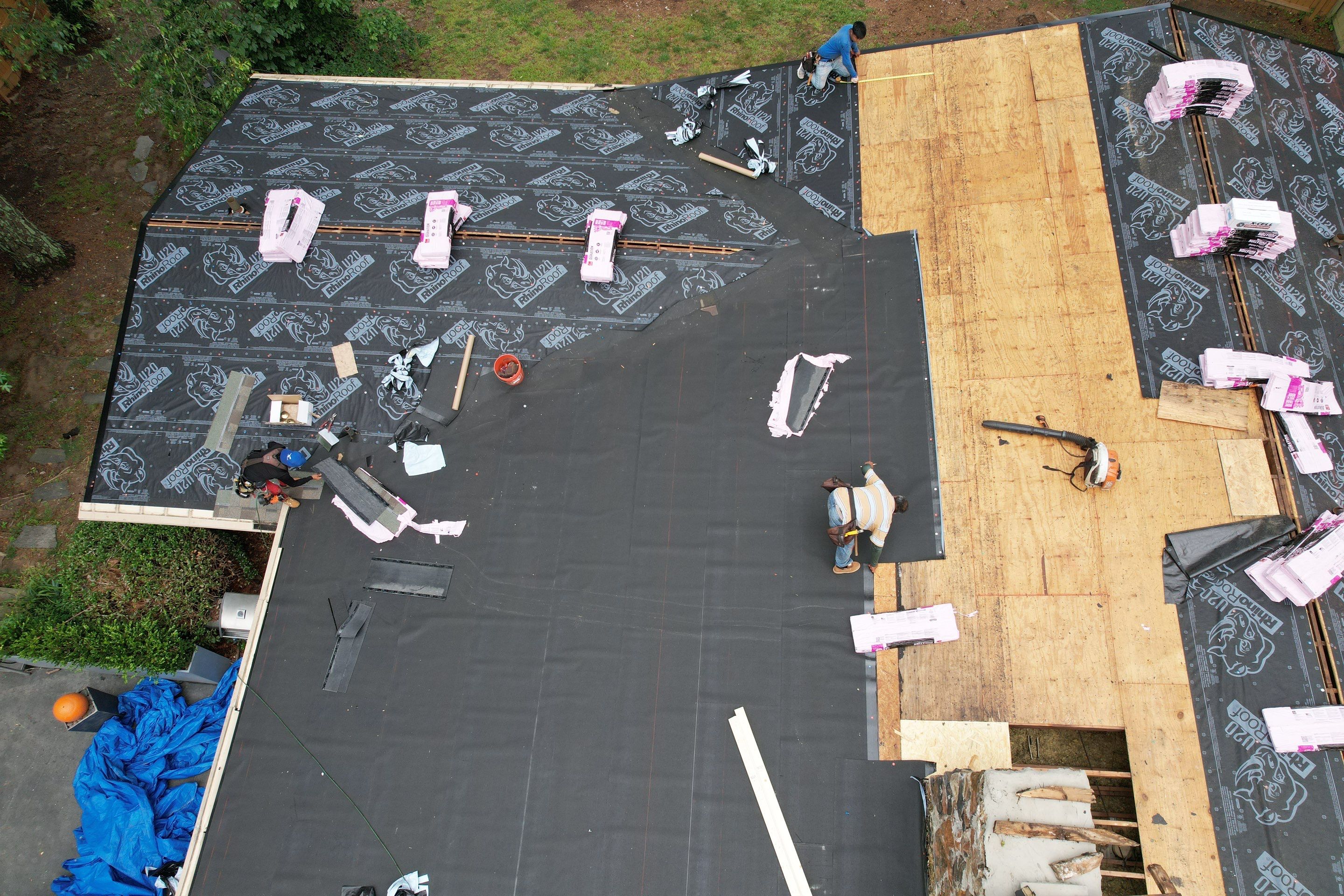 Residential Roofing Installation using Owens Corning by Inspector Roofing and Restoration