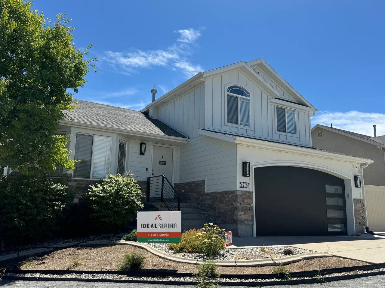 Salt Lake City Area | Stucco to Hardie Conversion | Mixed Profiles & Arctic White by Ideal Siding Utah