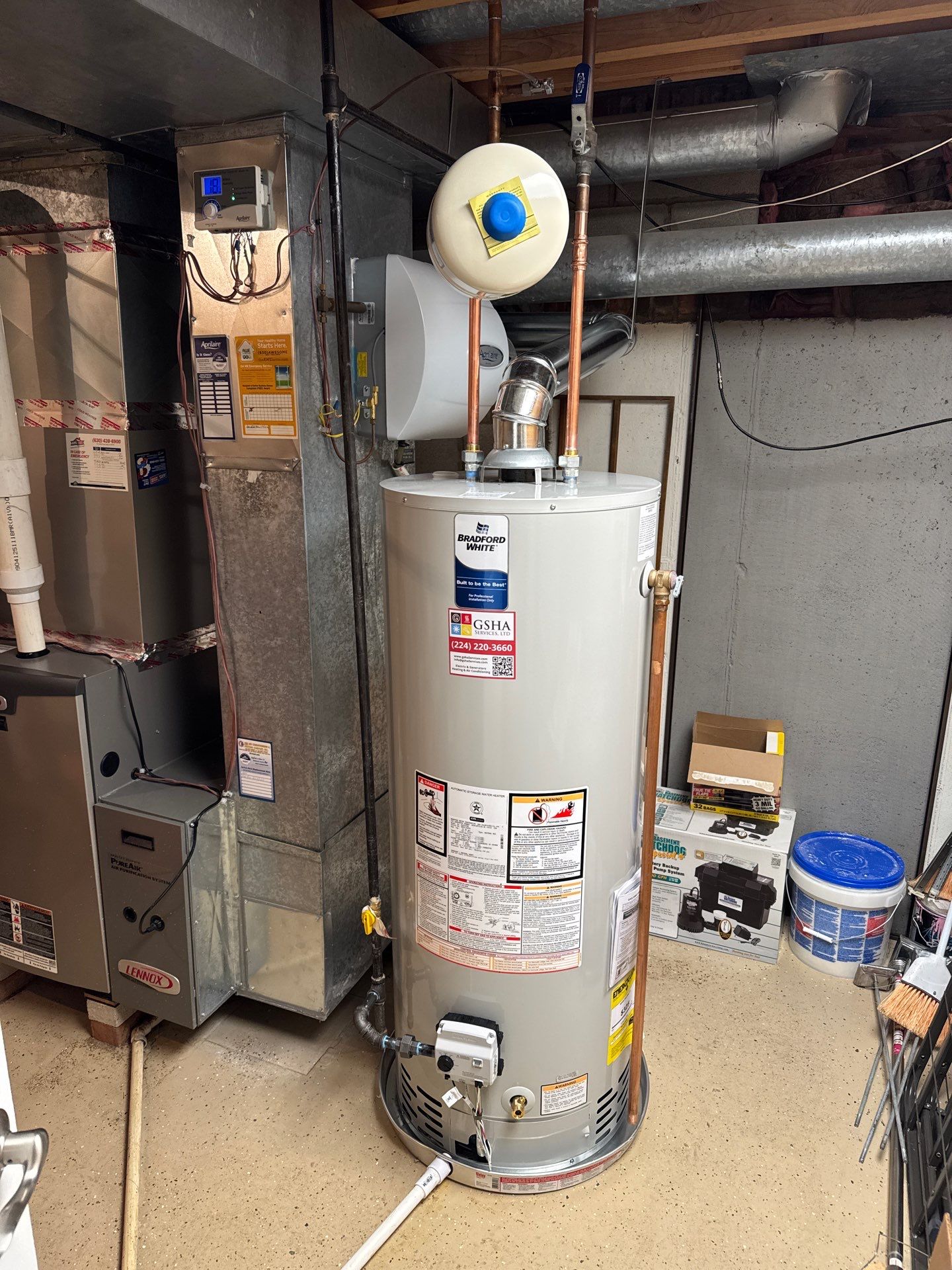 Bradford White Water Heater Installation by GSHA Services LTD
