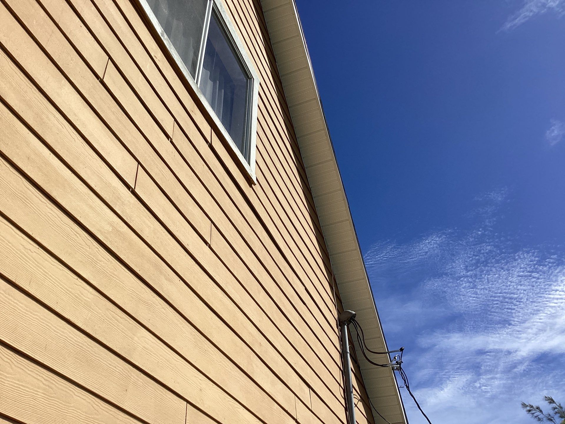 Soffit & Fascia White + New Downspouts by Gutter Professors