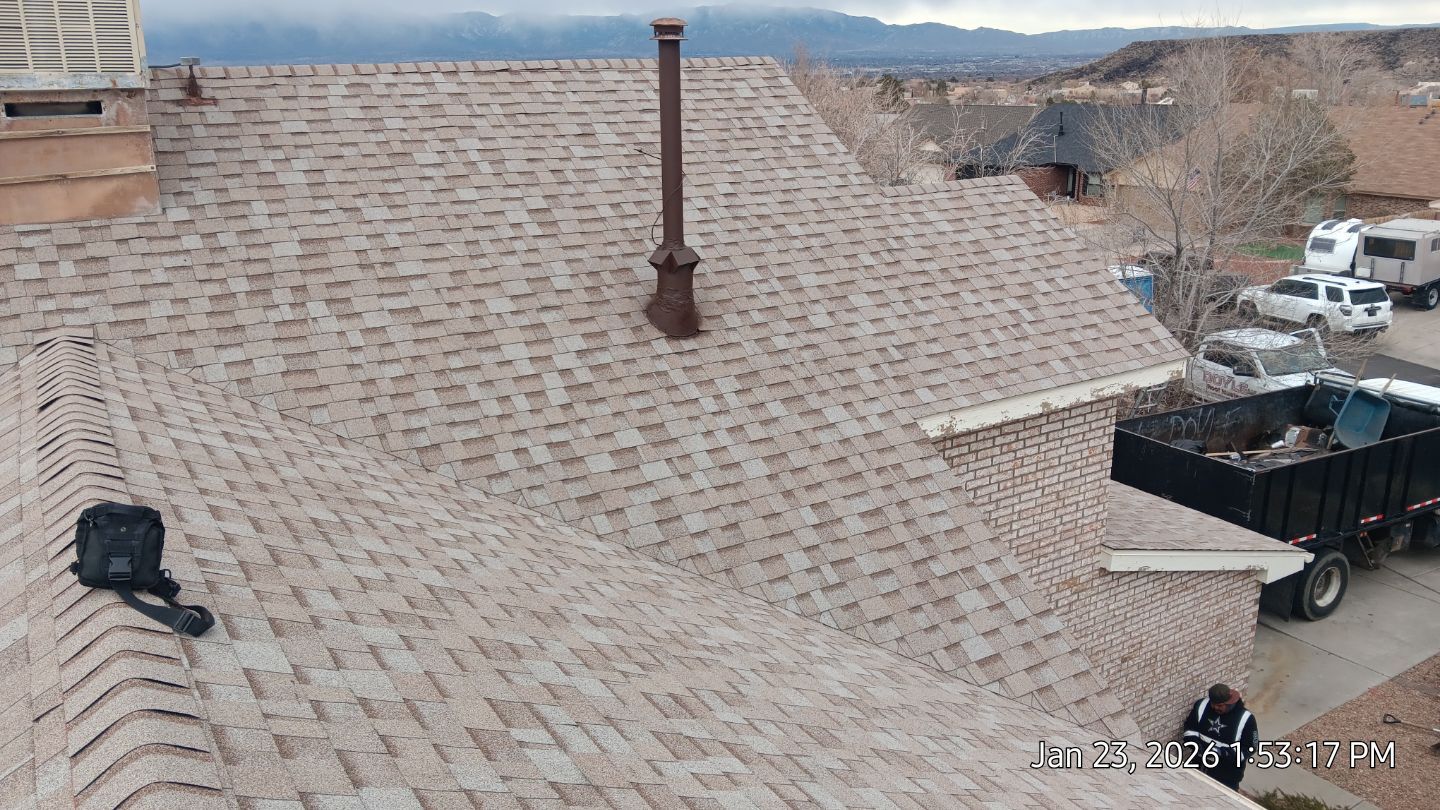Northwest Albuquerque Residential Shingle Replacement and Gutter Repair by Doyle Roof Masters Inc