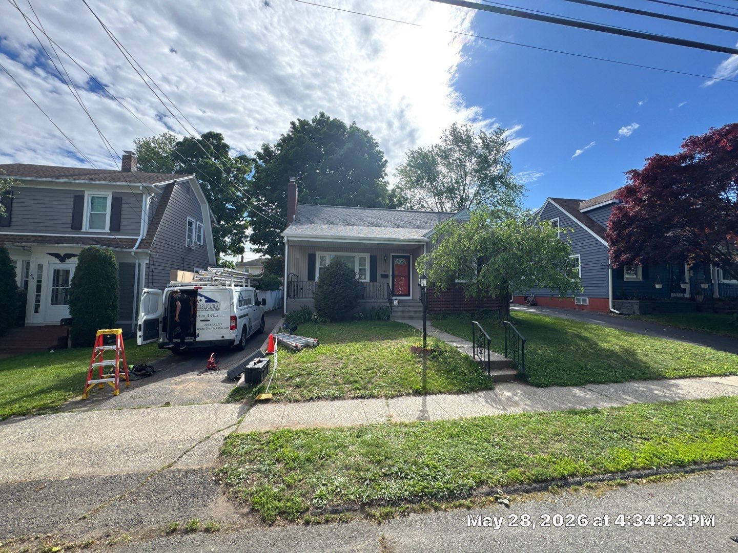 Residential Roofing Replacement Featuring Owens Corning Estate Gray Shingles in Milford by A Plus Exterior
