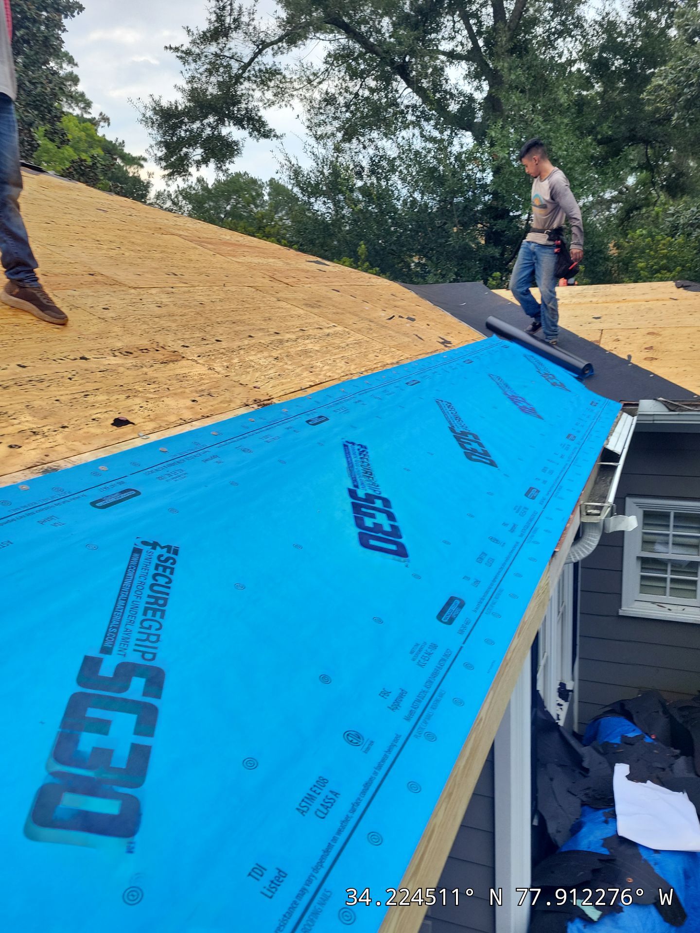 Storm Damage Insurance Claim Roof Replacement in Wilmington, NC Using CertainTeed by RGR Construction and Roofing, LLC