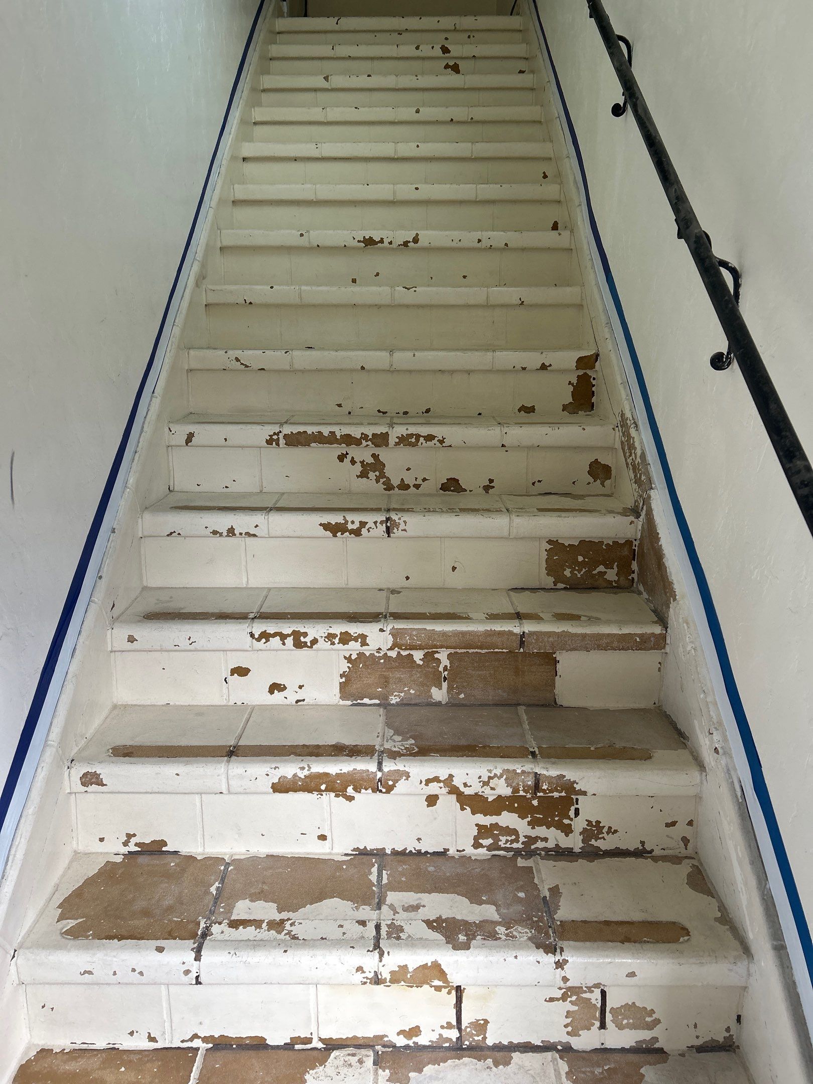 Sandblasting Paint Off Interior Staircase In Los Angeles, CA by La Power Washing Inc