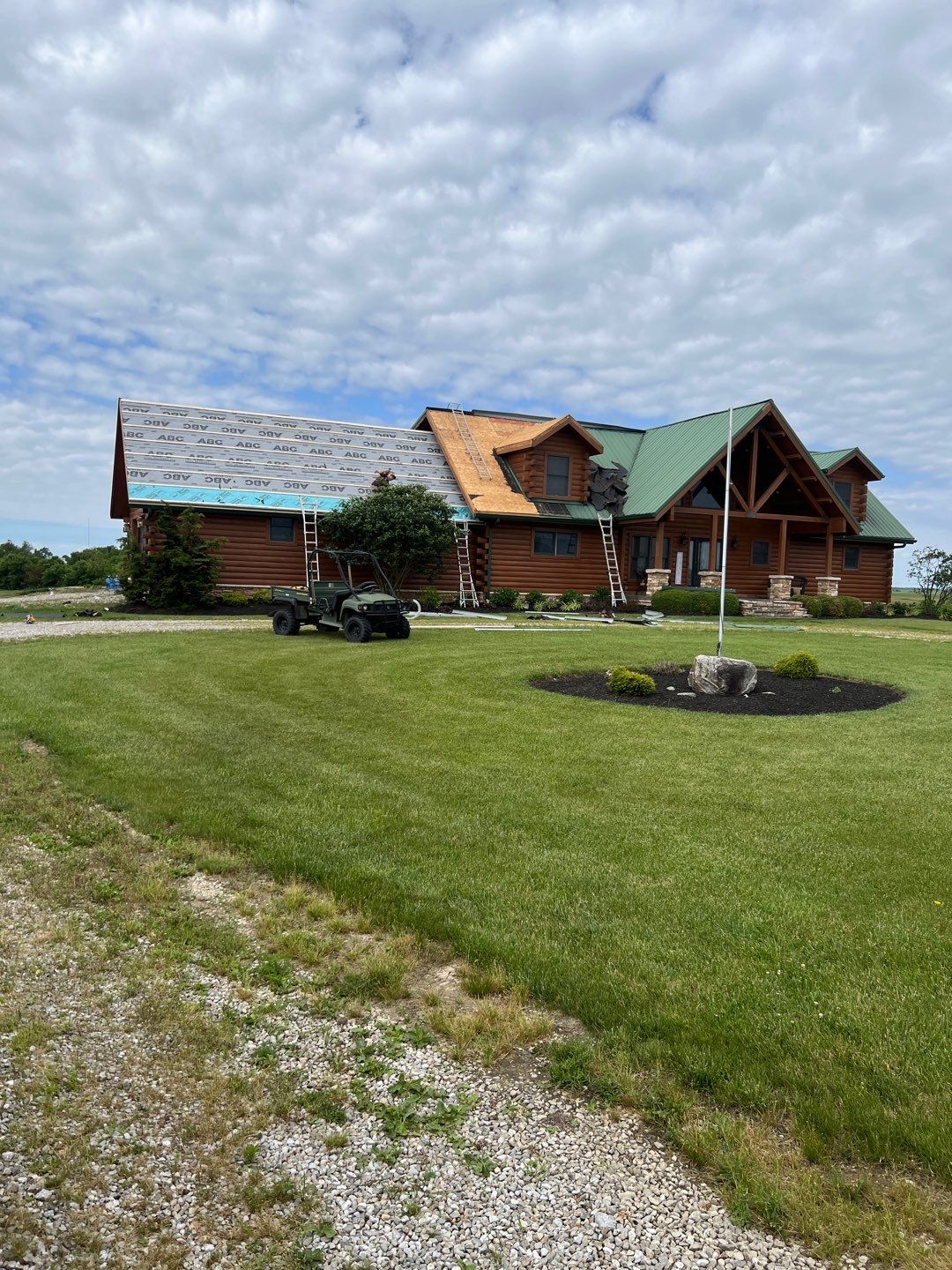 Residential Roofing Installation using Performance Panel Metal - Frost Black by RoofX 