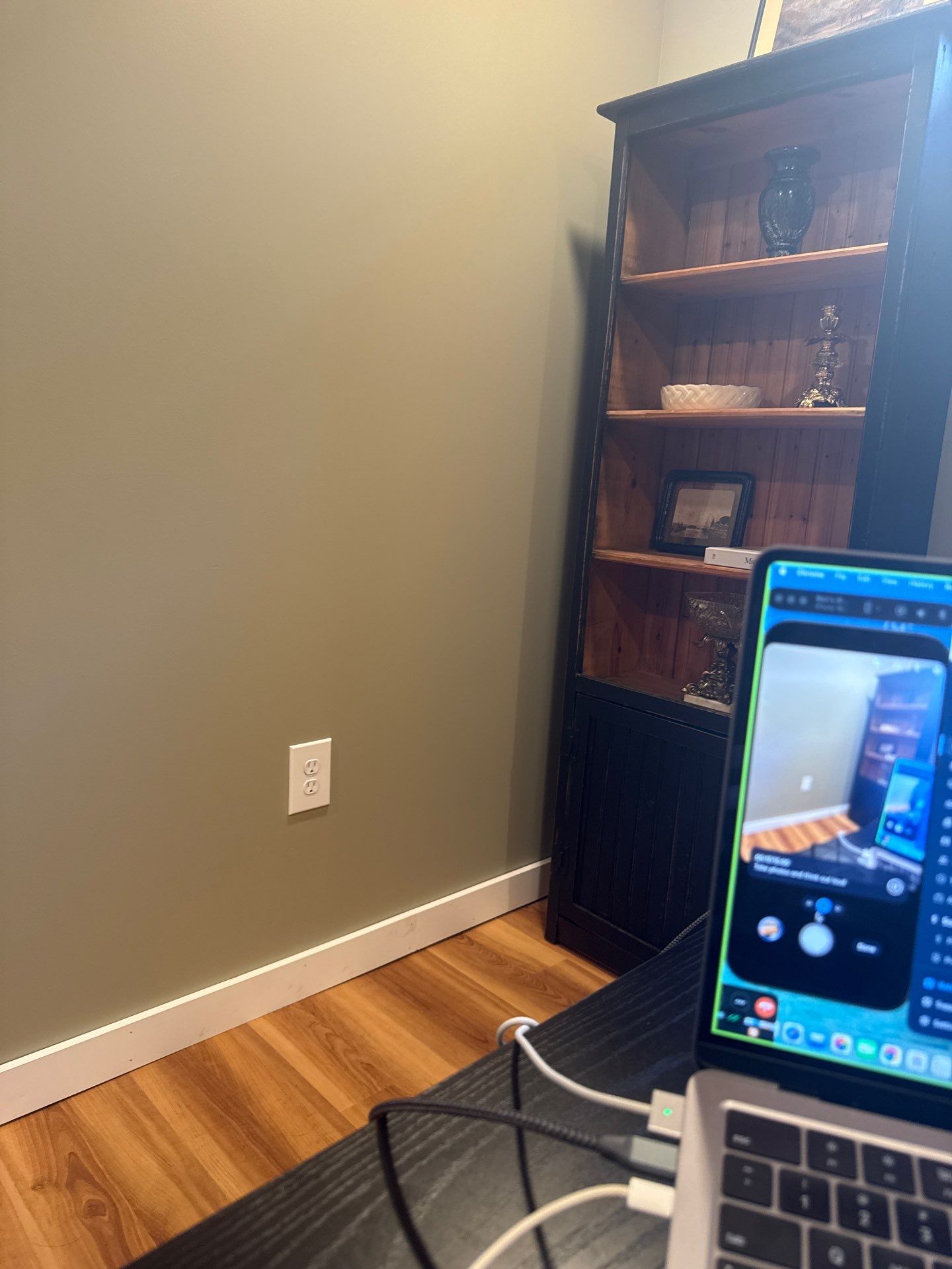 Lincoln Interior Renovation Featuring Sage Green Walls and Laminate Flooring by CompanyCam Sales Demo
