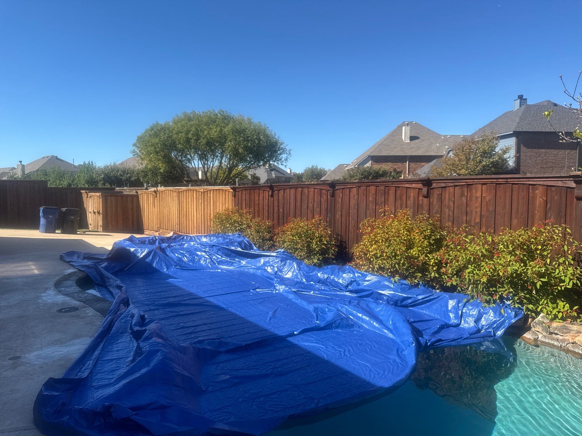 Stain and Pergola Roof Repair by Lighthouse Contractors