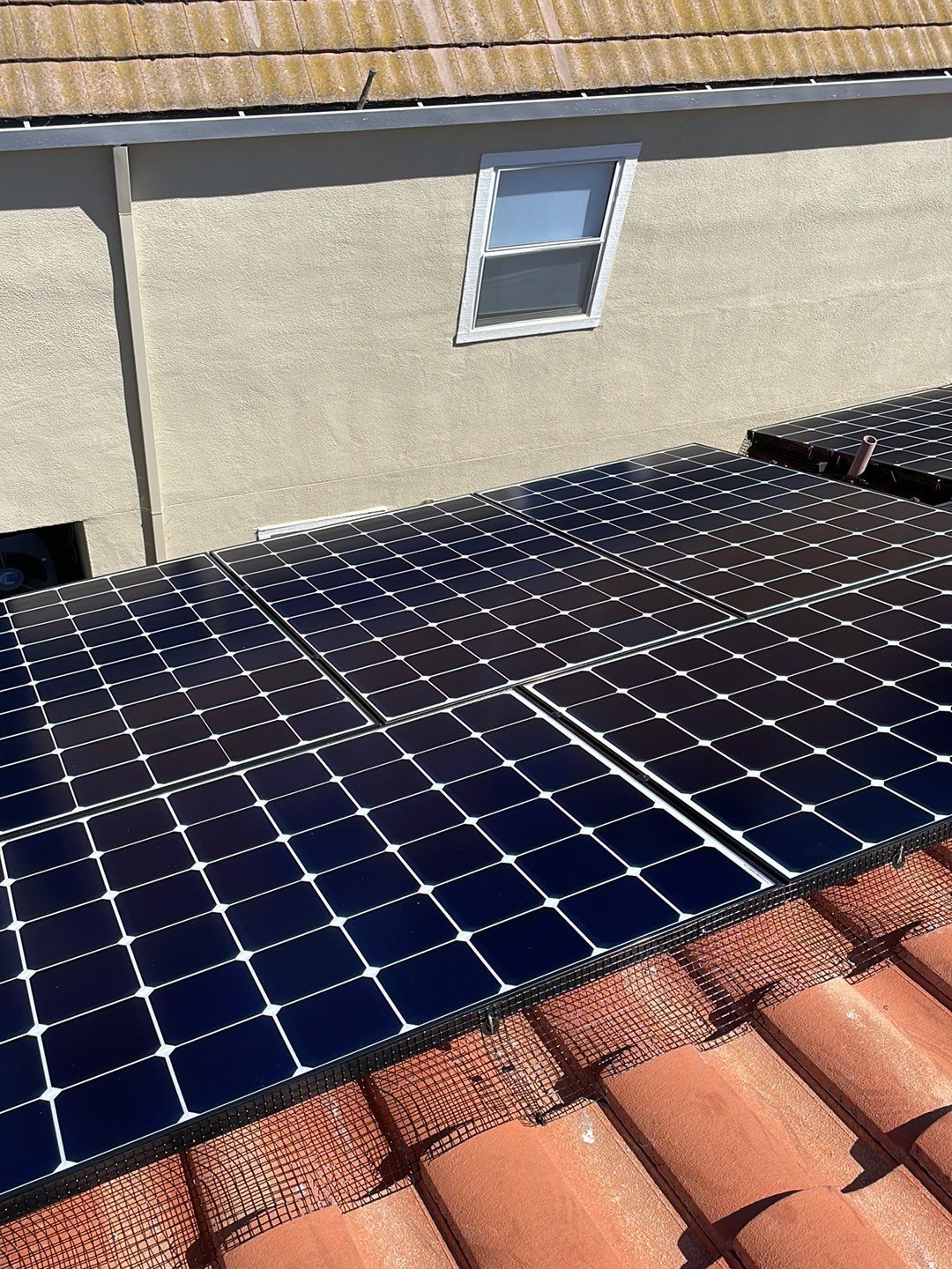 Solar Panel Bird Proofing using Critter Guard Mesh by All One Solar Shine