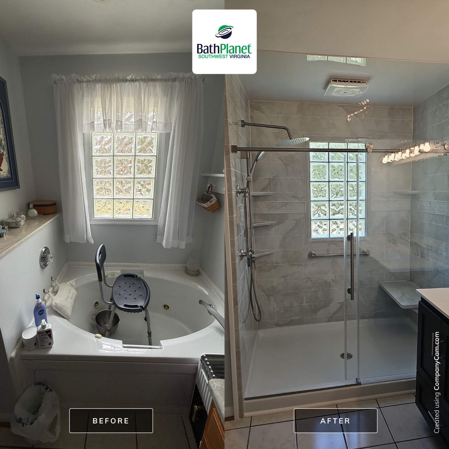 Tub to Shower Remodel by BathPlanet SW Virginia