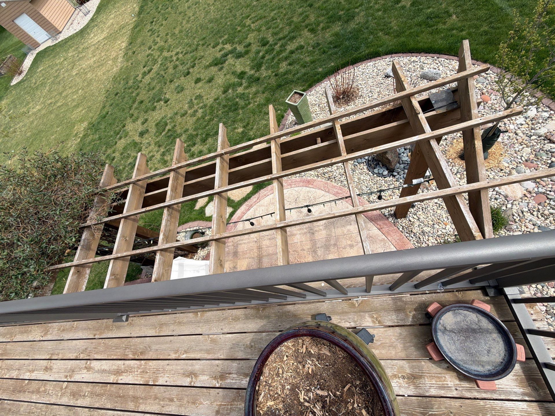Tiered Wood Deck and Pergola Refinishing in Sioux Falls by Select Painting, Coatings & Garage Cabinets
