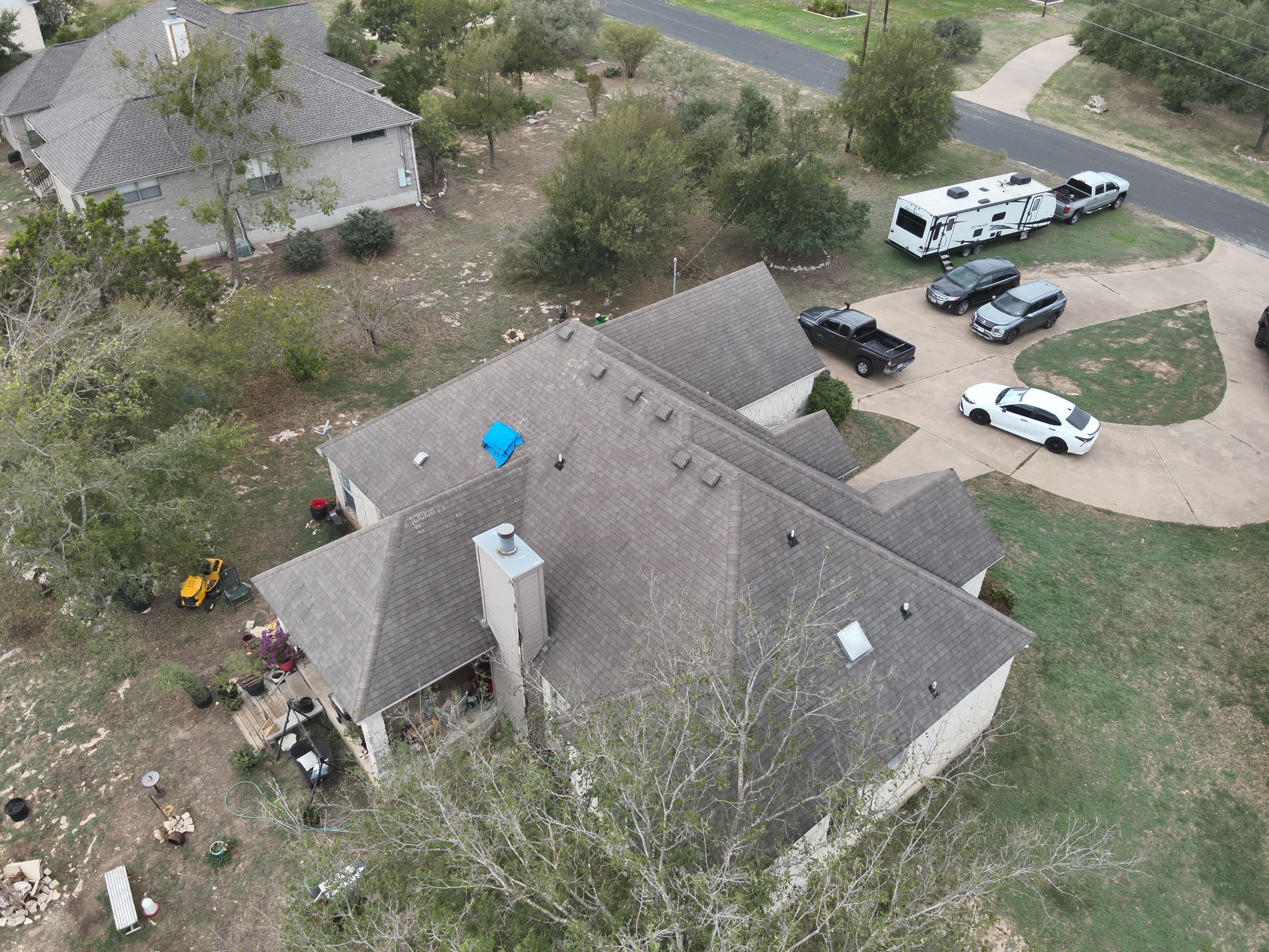 Residential Roof Replacement using GAF - HDZ - Charcoal by Action Exteriors Austin