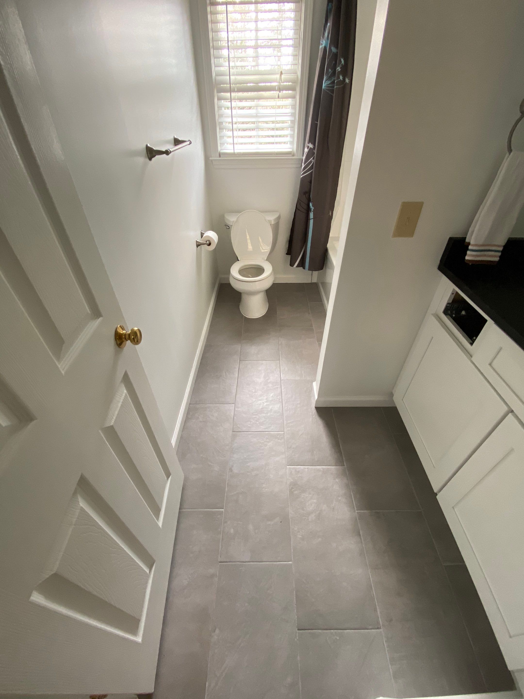 Modern Master Bathroom Remodel with Stacked Stone in Kennesaw by Swift Home Renovations
