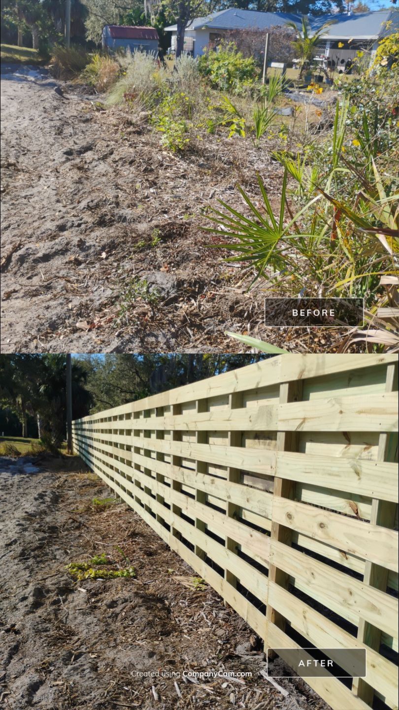 Horizontal Shadowbox Fence in Port Charlotte by True Fence LLC