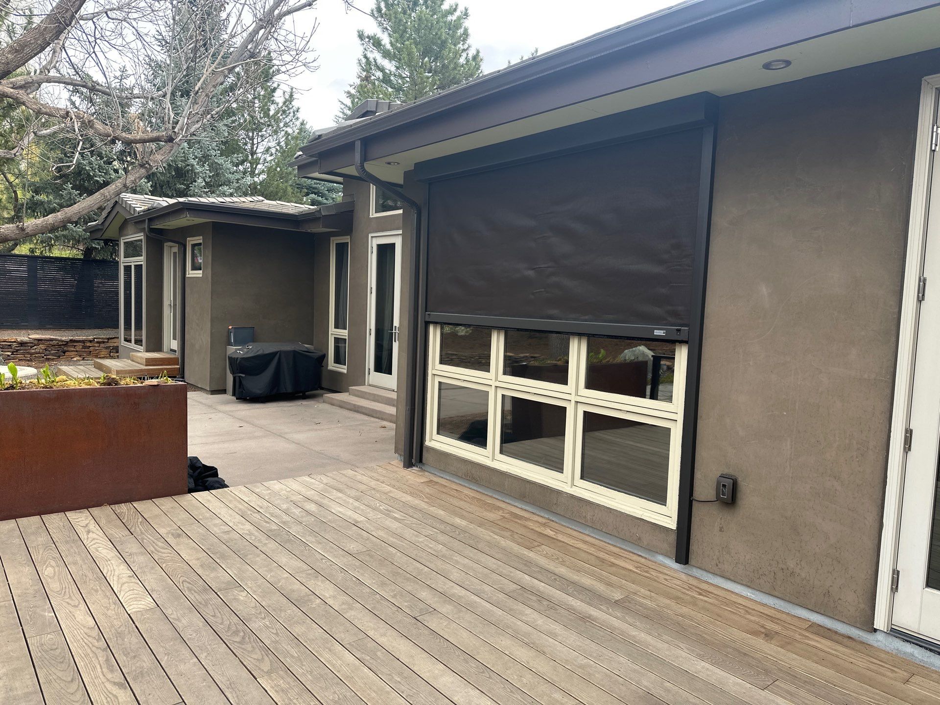 Exterior All-Weather MagnaTrack Screens Installation using Progressive MagnaTrack Screens by Outdoor Solutions Colorado