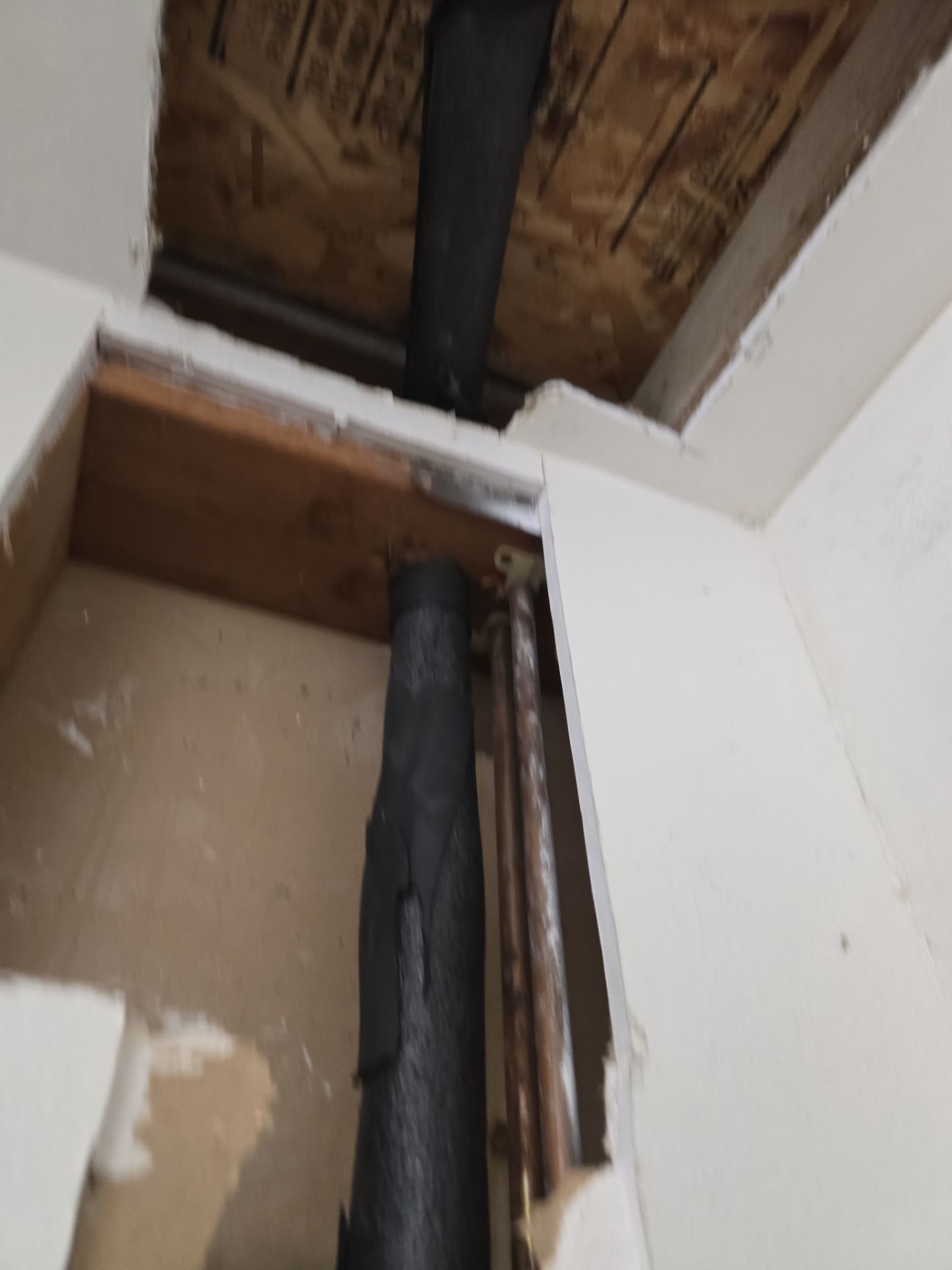 Installation of New Piping in Ceiling by Us Plumbing 