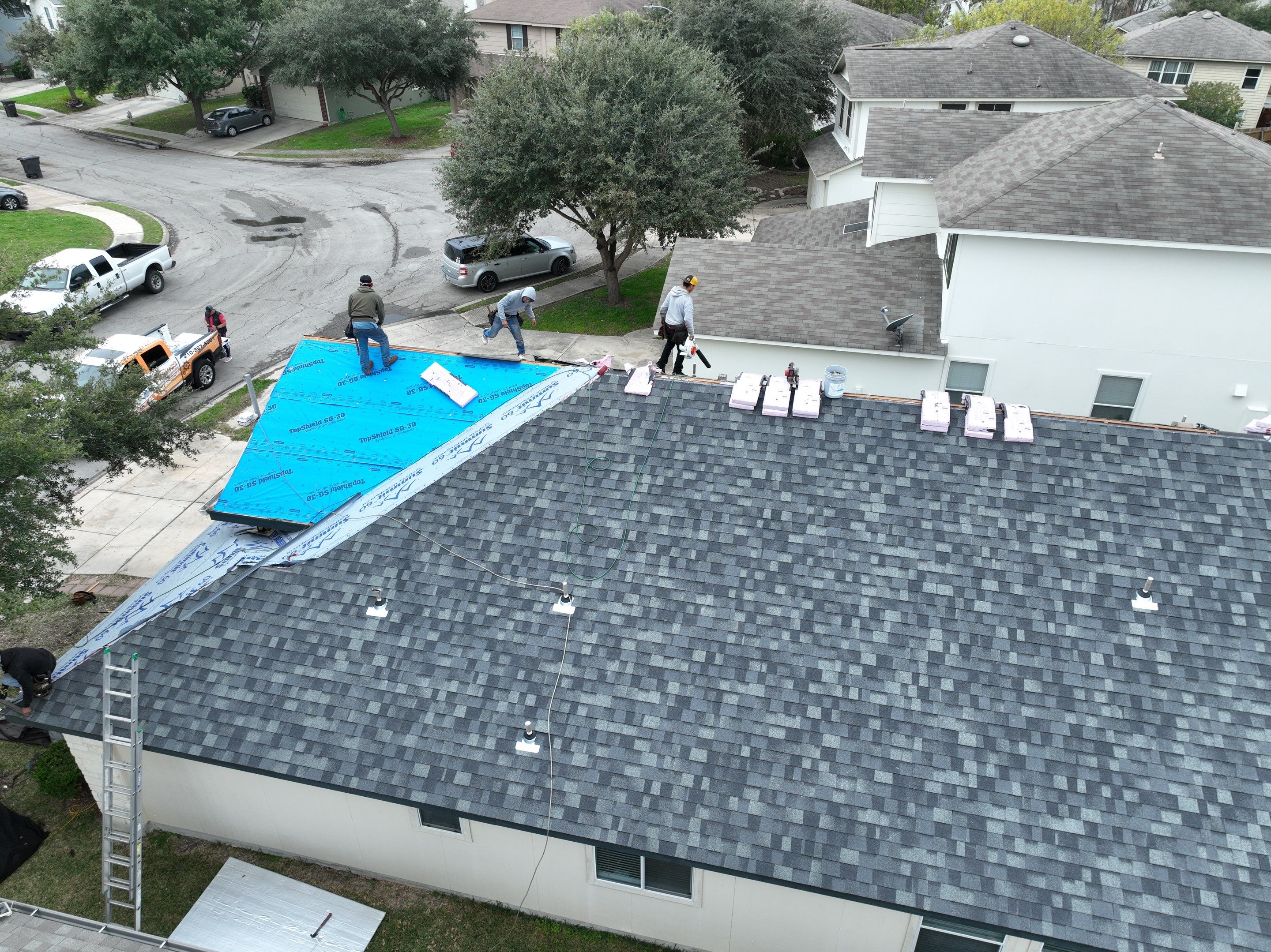 Residential Roof Replacement using Owens Corning 30 year Architectural Shingles by Premier Roofing and Contracting