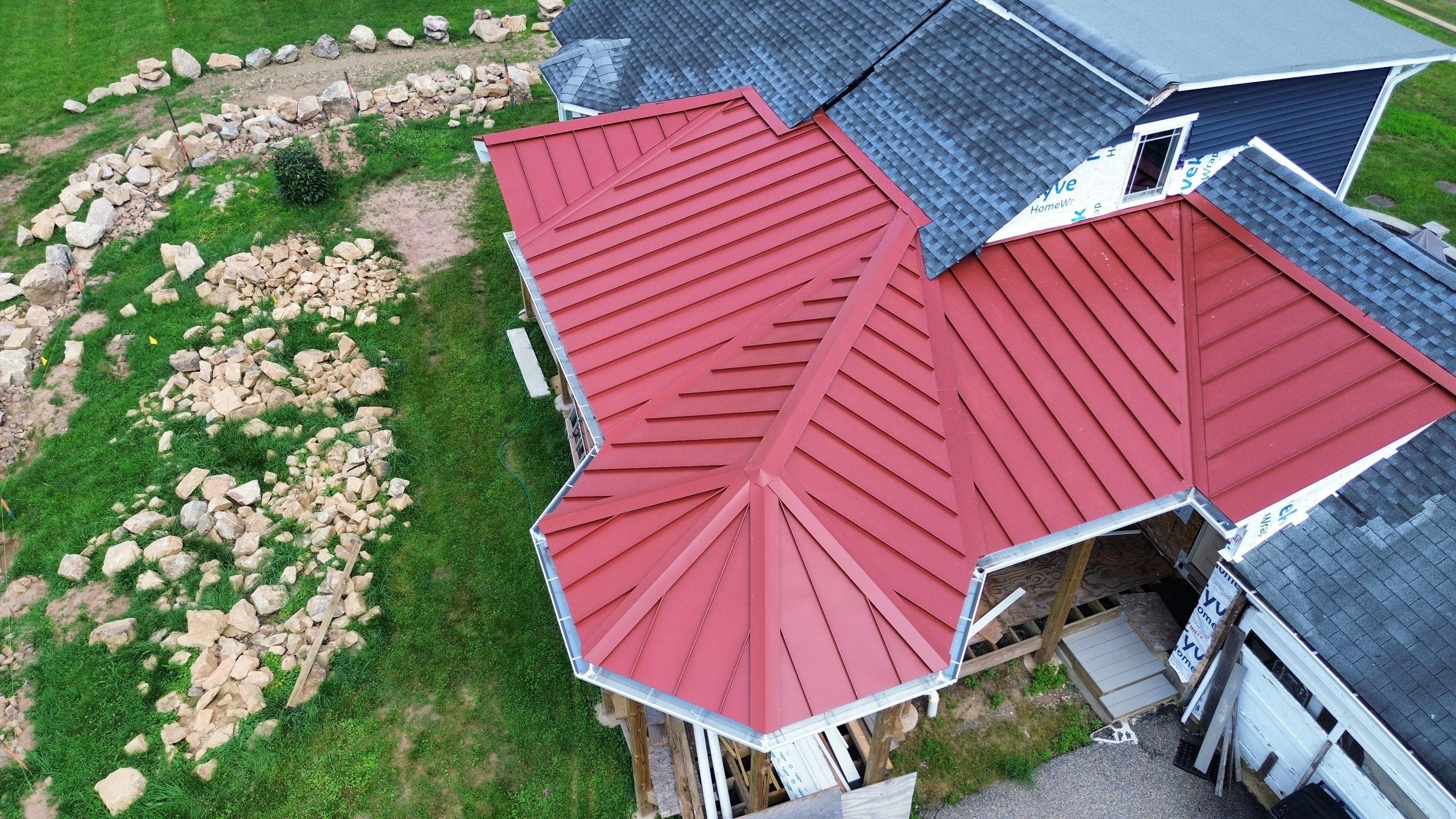 Standing Seam Metal Roof Autumn Red by CMNG LLC