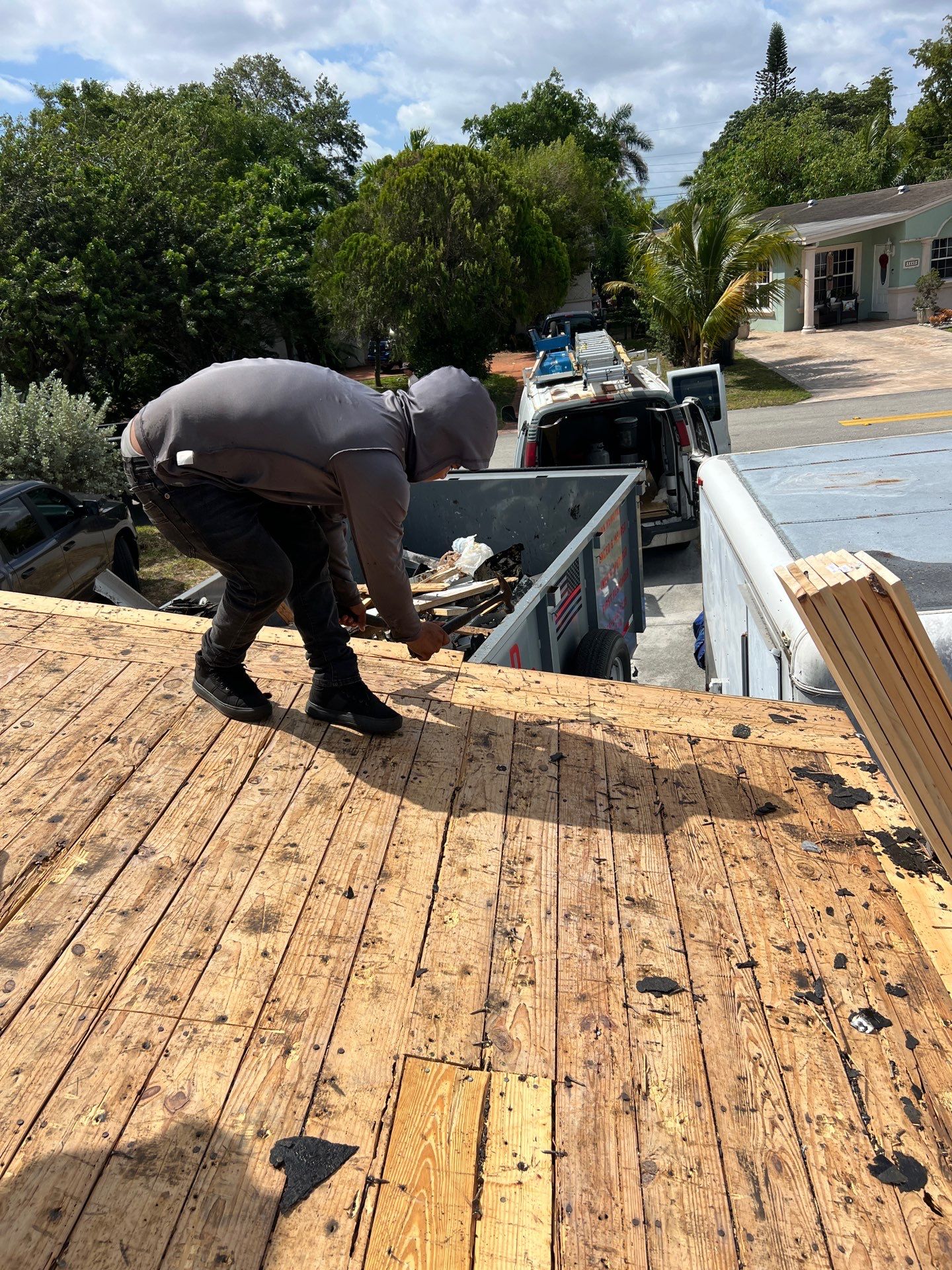 Beautiful Blue Shingle Re-Roof in Hollywood! by First Due Roofing