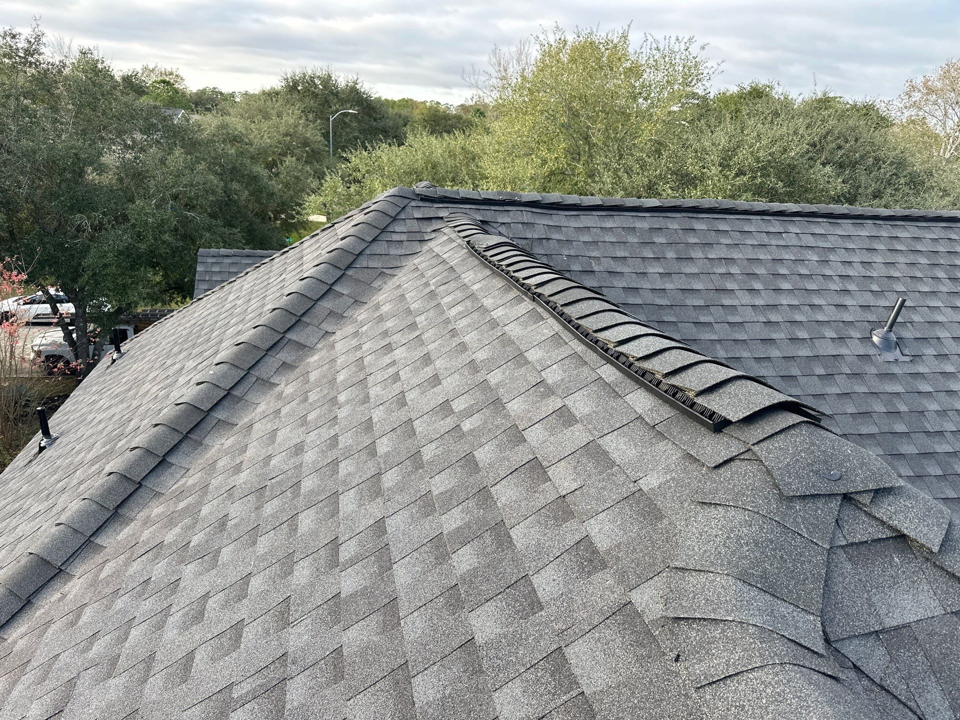 GAF HDZ CHARCOAL W/ PREMIUM RIDGE Z by Motion Roofing
