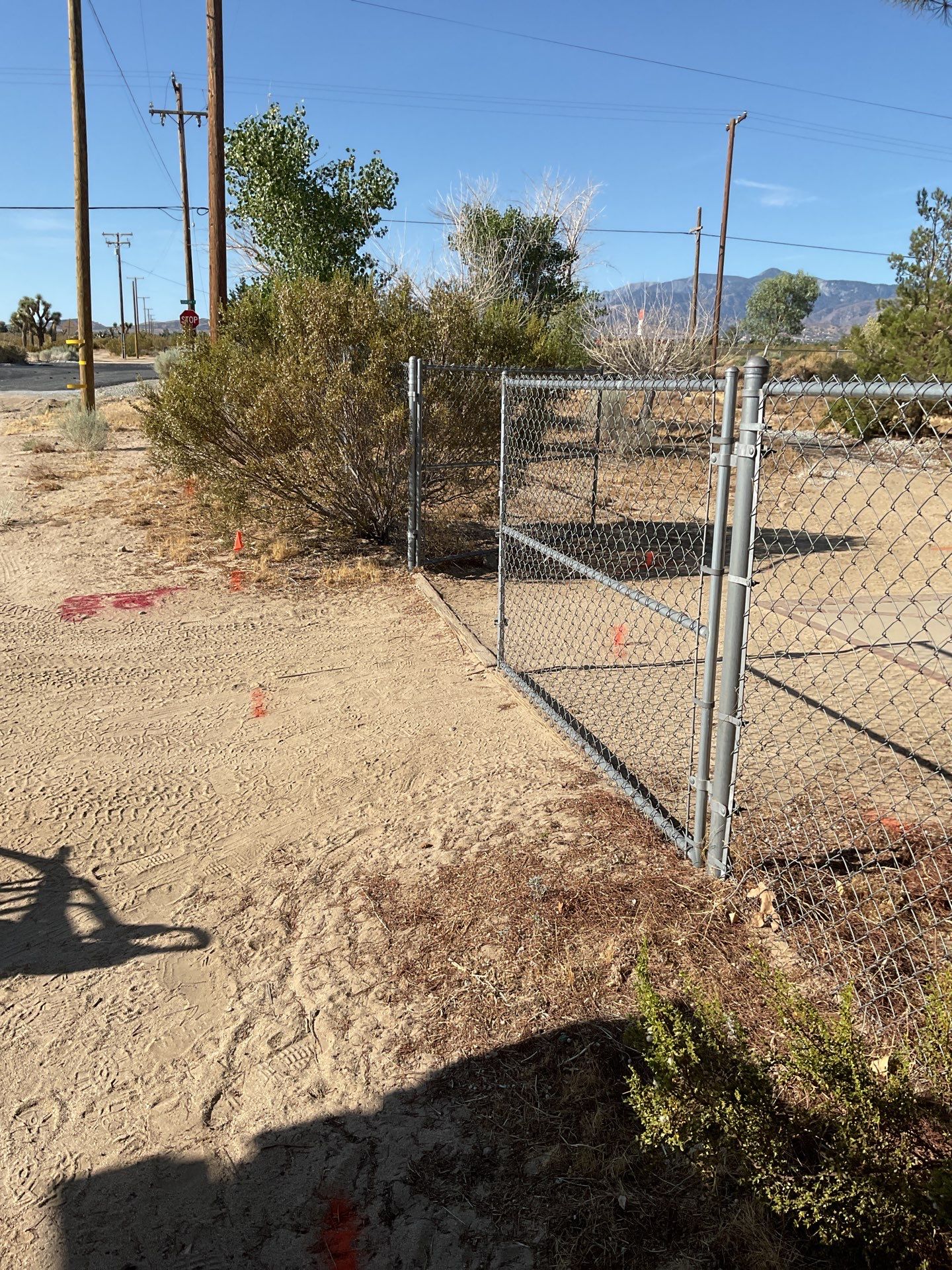 4ft White Vinyl & Chain link Slider Gate with Solar Motor by Fence Guys Inc. 