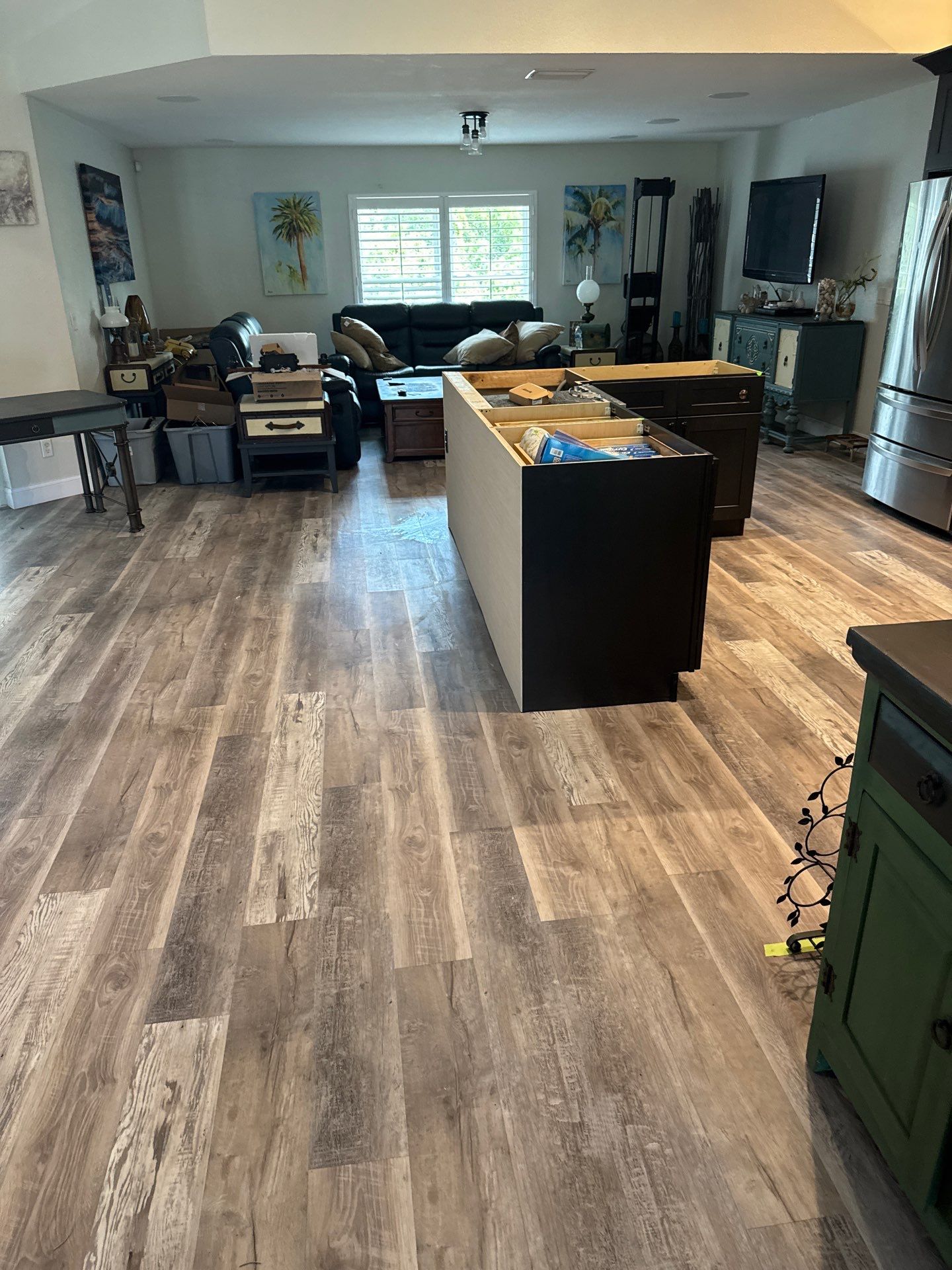 LVP kitchen floor upgrade by Vrmmm Flooring