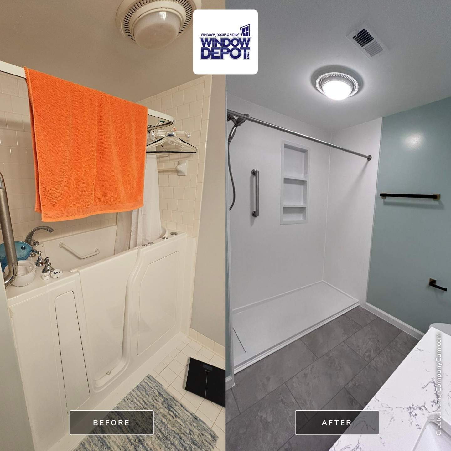 Full bathroom remodel by Window Depot of Annapolis