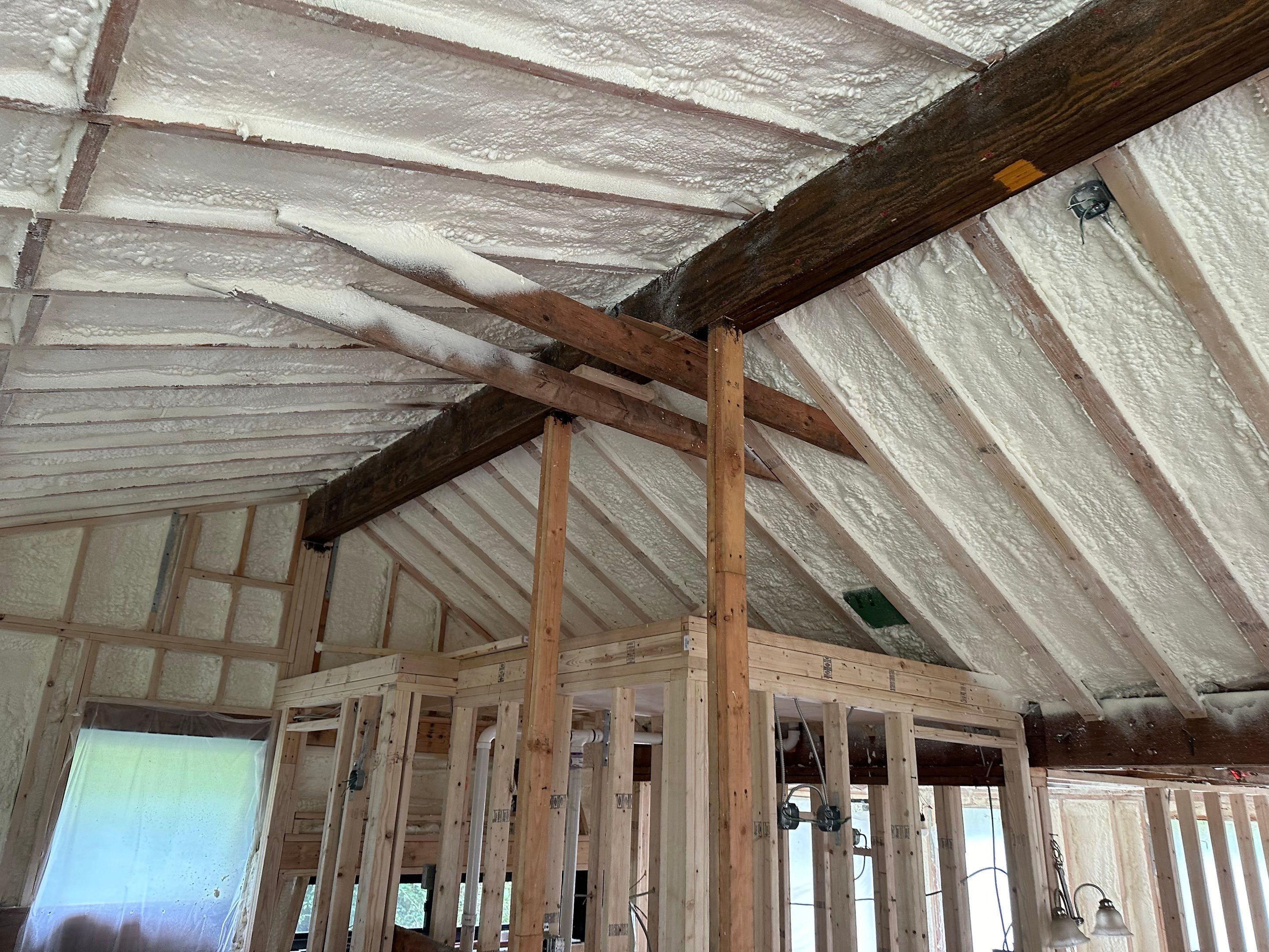 Attic Insulation using Closed Cell Spray Foam by NYS Foam & Energy