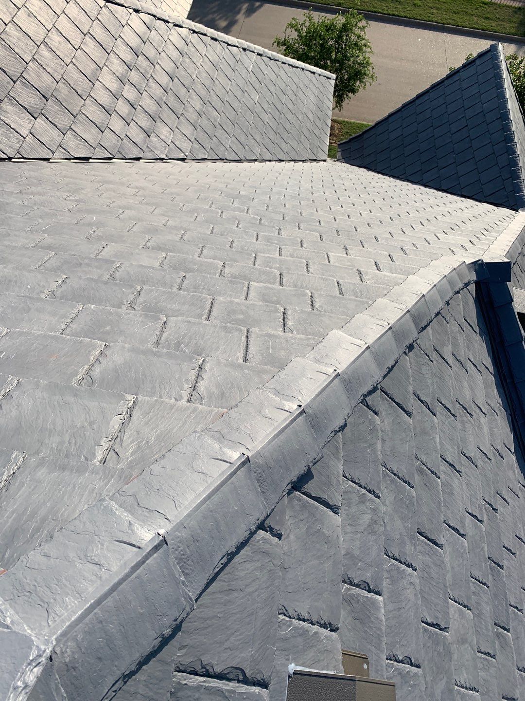 Roof Replacement using Davinci Bell Slate Shingles by Elite Roofing LLC